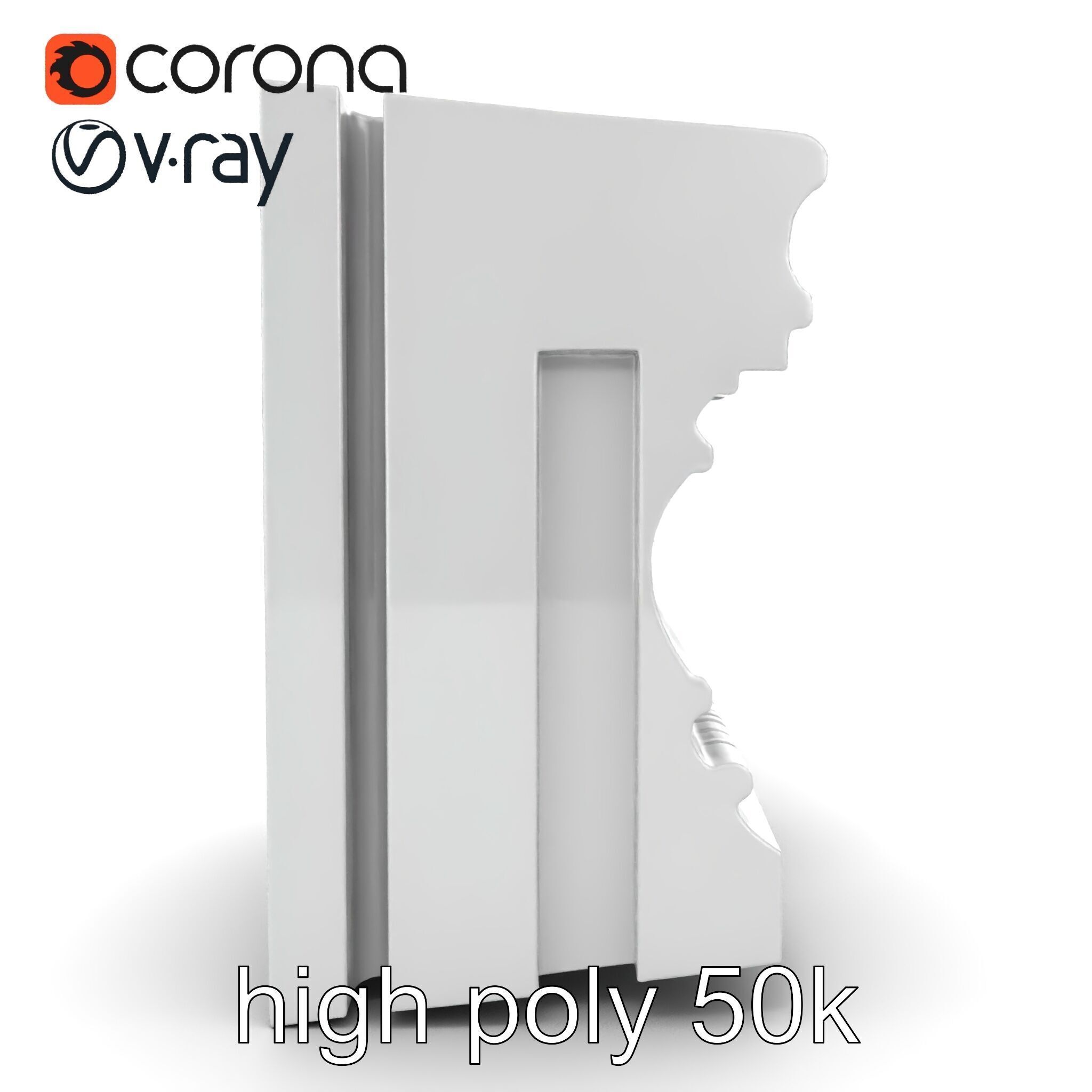 Refined Classic Moldings model pack Low-poly 3D model_19