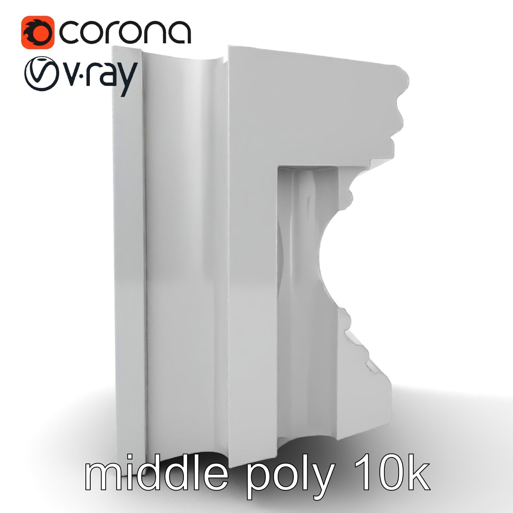 Refined Classic Moldings model pack Low-poly 3D model_18
