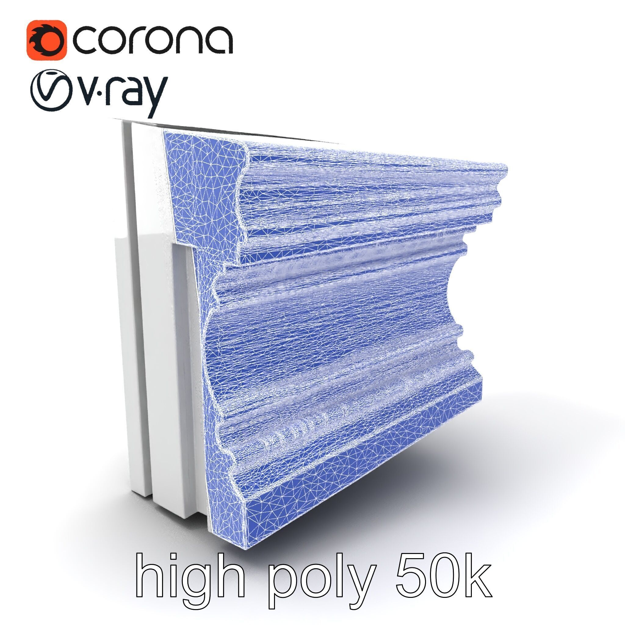 Refined Classic Moldings model pack Low-poly 3D model_1