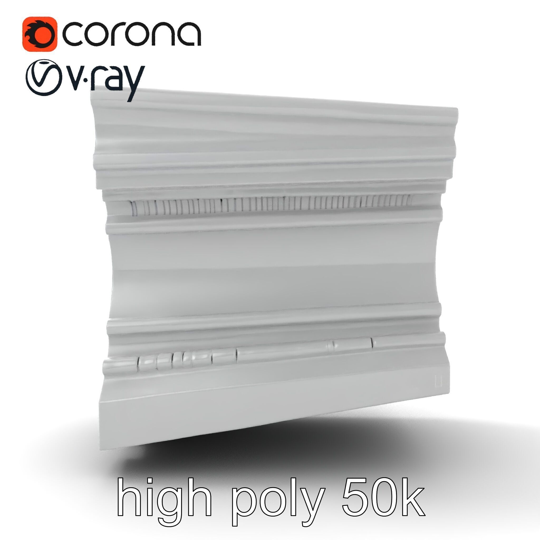 Refined Classic Moldings model pack Low-poly 3D model_27