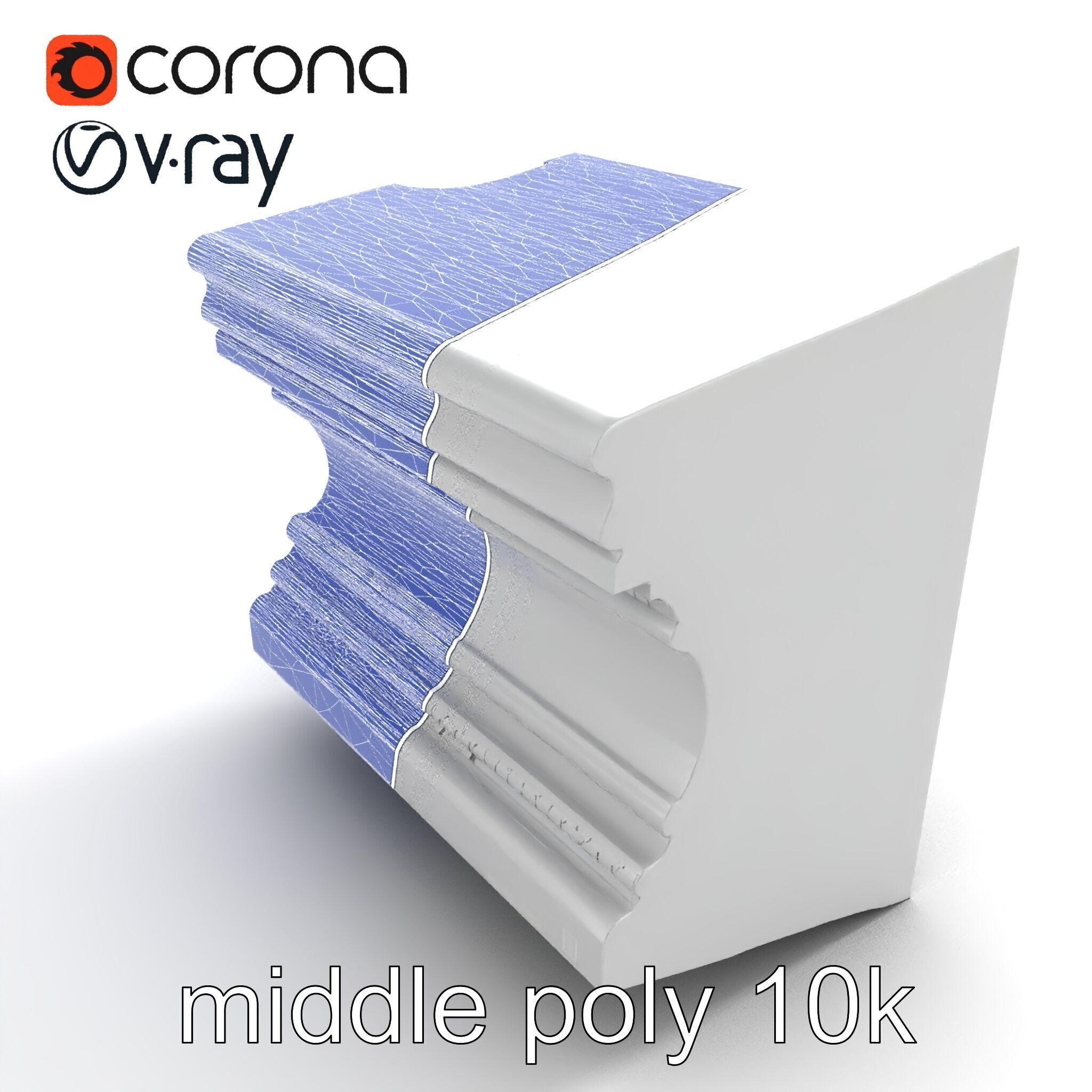 Refined Classic Moldings model pack Low-poly 3D model_14