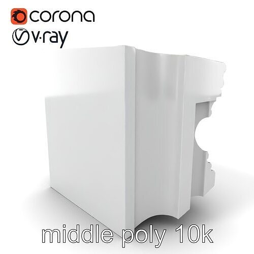 Refined Classic Moldings model pack Low-poly 3D model