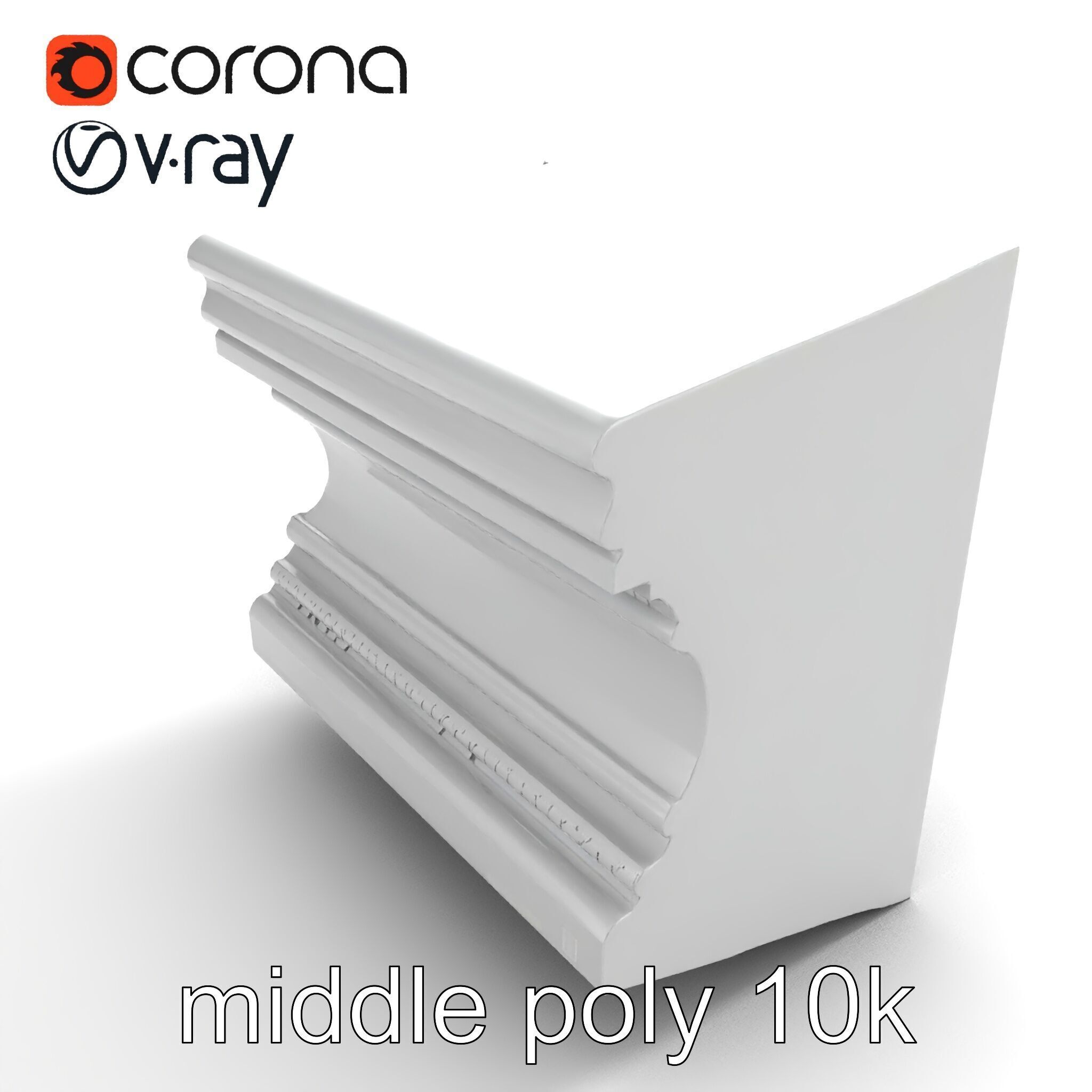 Refined Classic Moldings model pack Low-poly 3D model_7