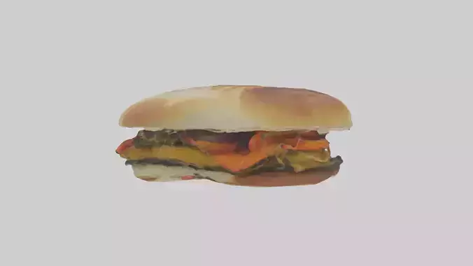 Roasted vegetable sandwich model Low-poly 3D model