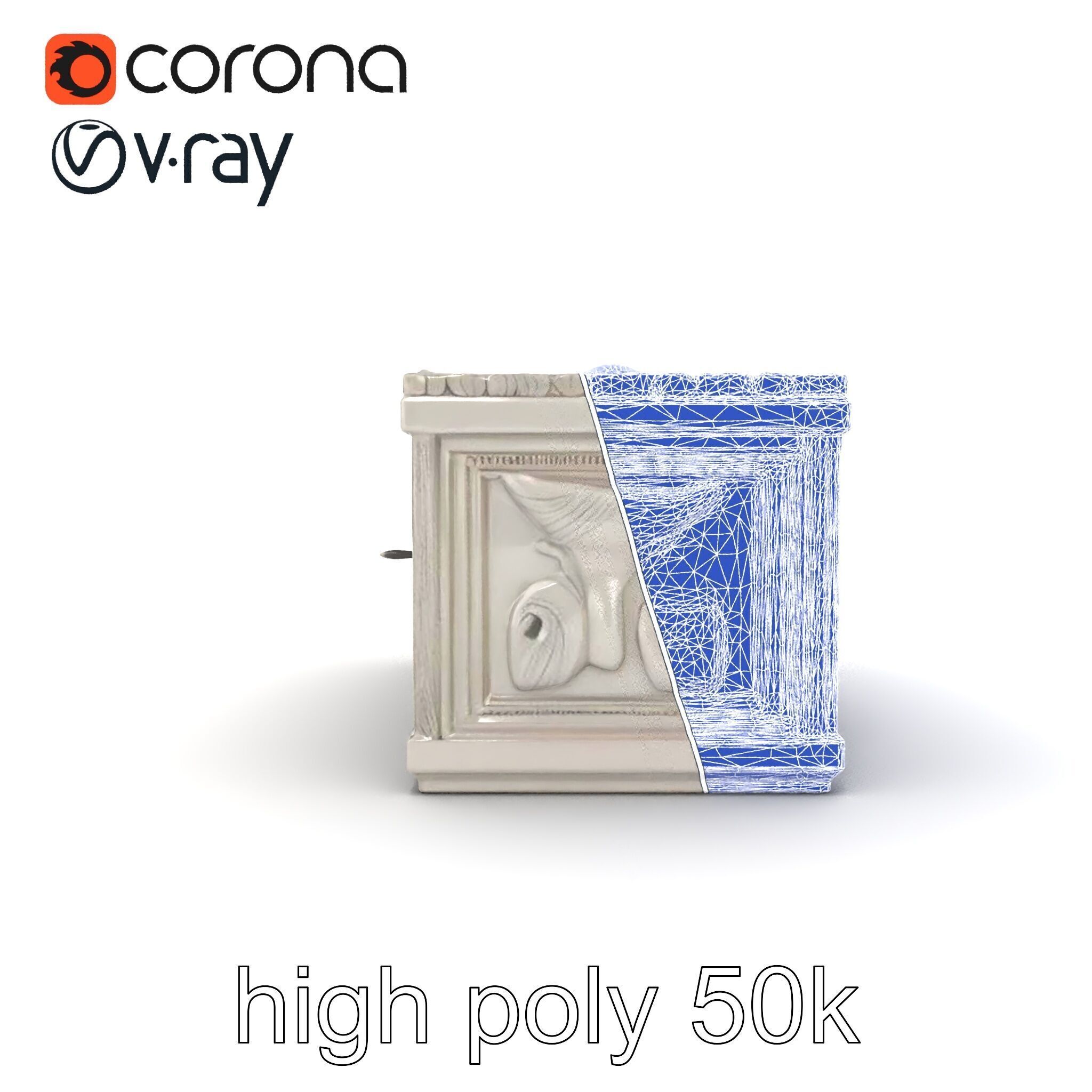 Giant Molding Elements Architectural Decor model pack Low-poly 3D model_24