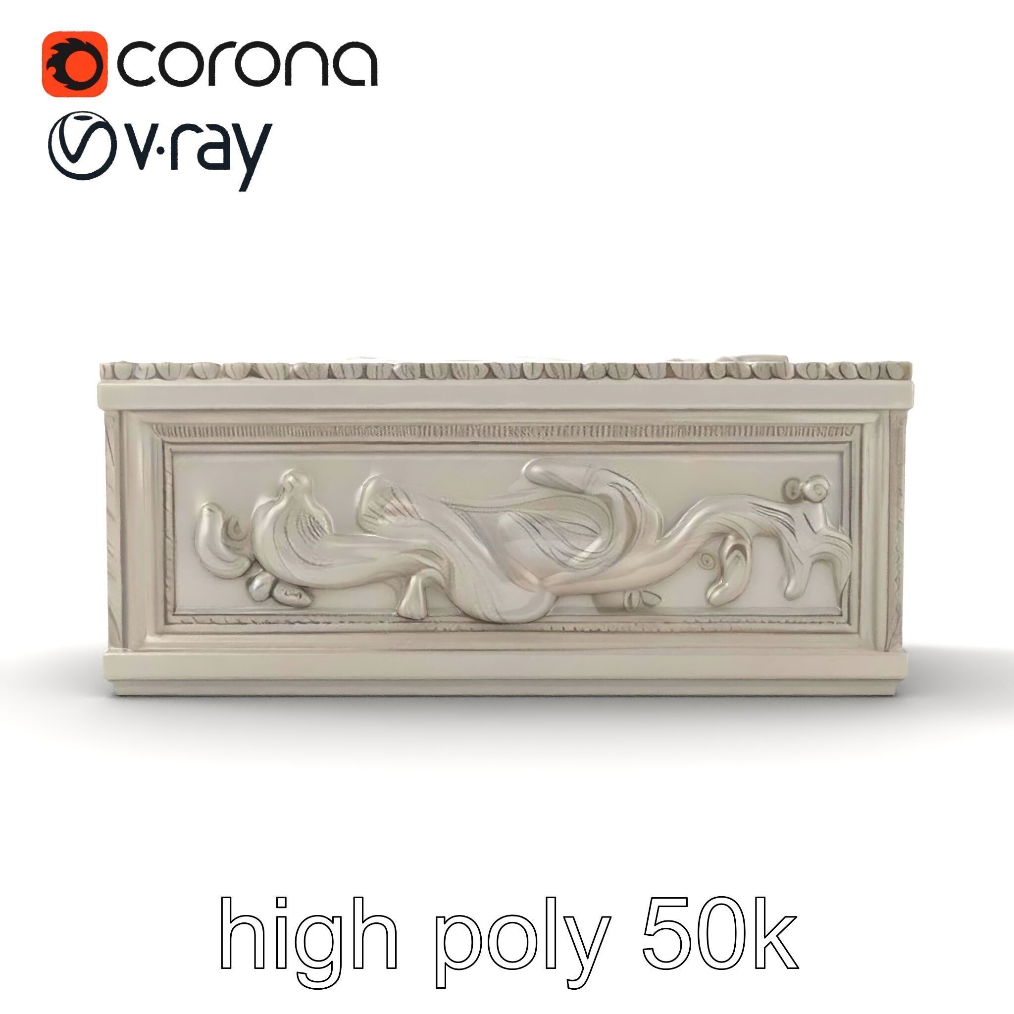 Giant Molding Elements Architectural Decor model pack Low-poly 3D model_25