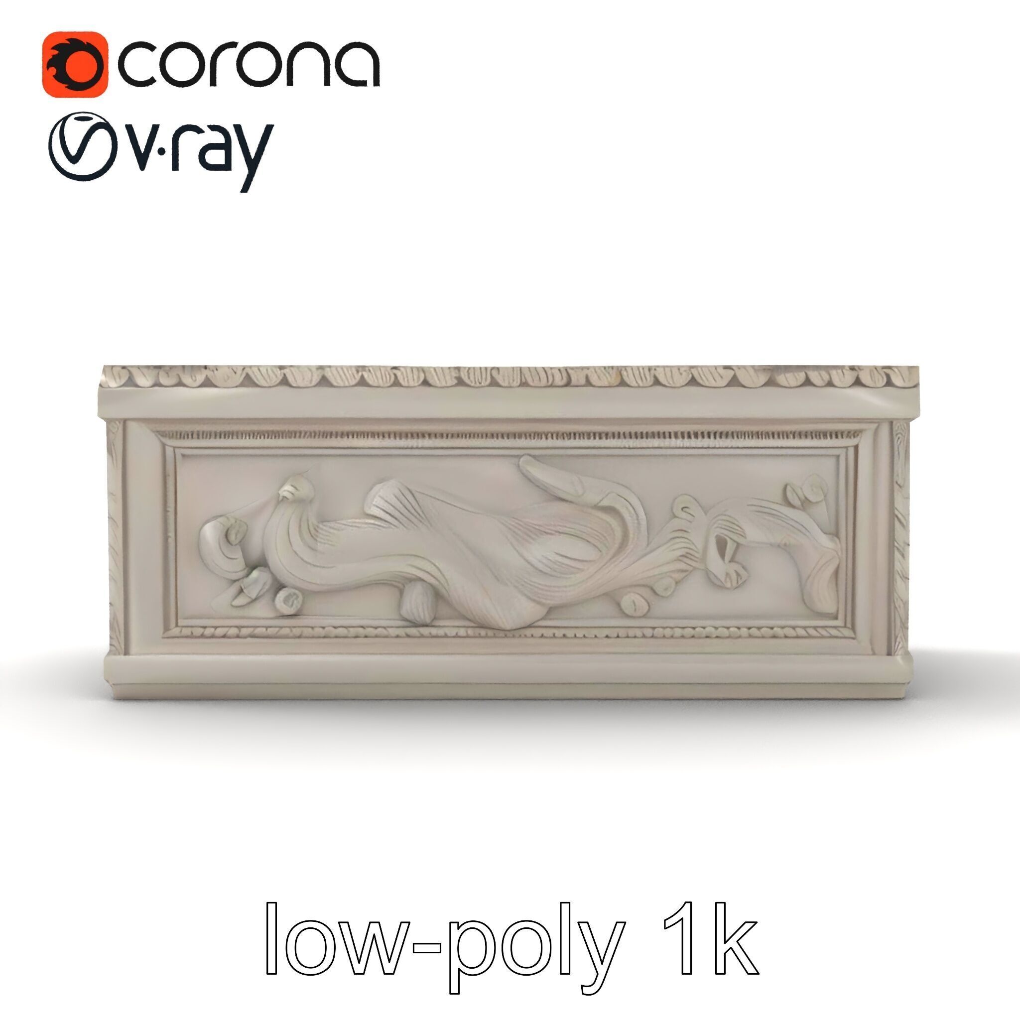 Giant Molding Elements Architectural Decor model pack Low-poly 3D model_16