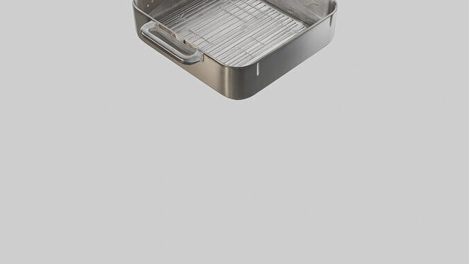 Roasting Pan model Low-poly 3D model 6