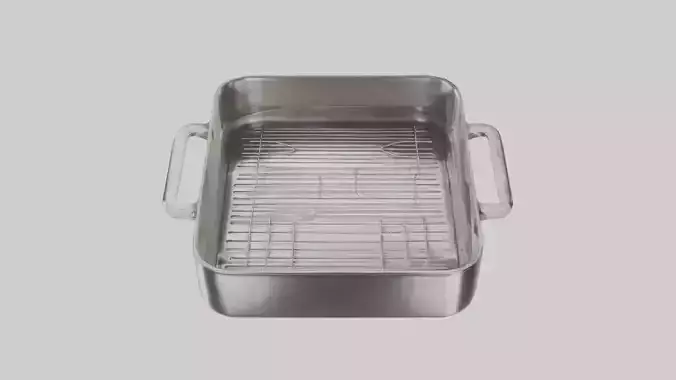 Roasting Pan model Low-poly 3D model