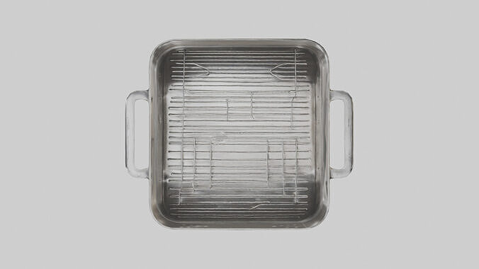 Roasting Pan model Low-poly 3D model 2