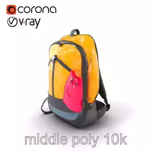 User-Friendly Sports Backpack Model Pack Low-poly 3D model
