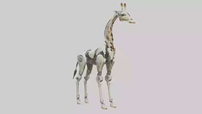 Robot version of a giraffe model
