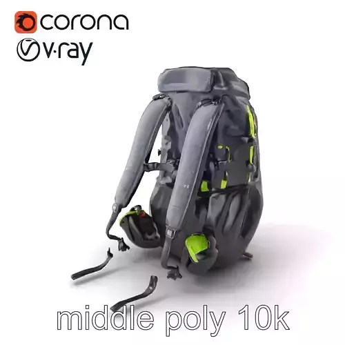 Advanced Sports Backpack with Modular Design model pack Low-poly 3D model