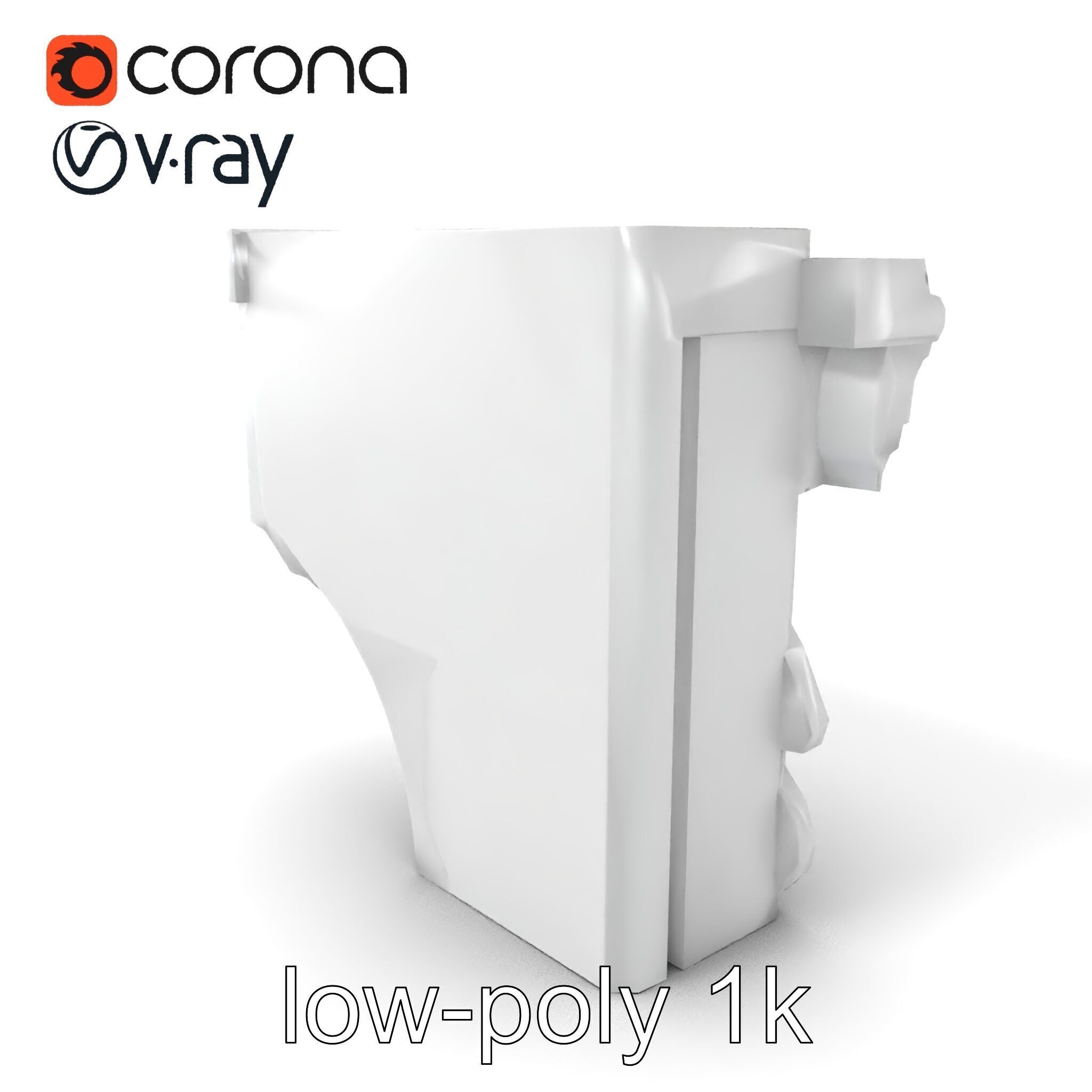 Intricate Ornamental Molding Relief model pack Low-poly 3D model_5