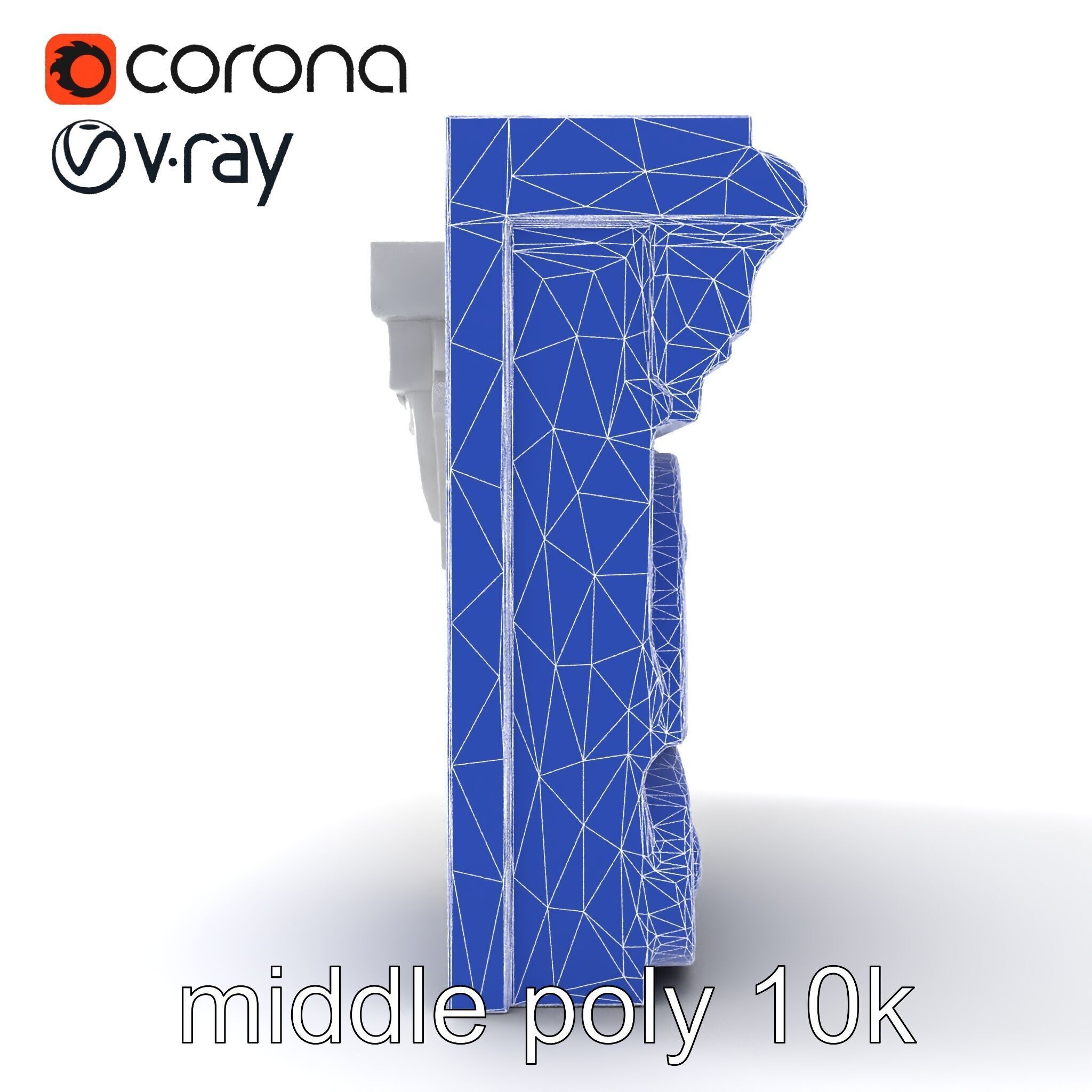 Intricate Ornamental Molding Relief model pack Low-poly 3D model_29