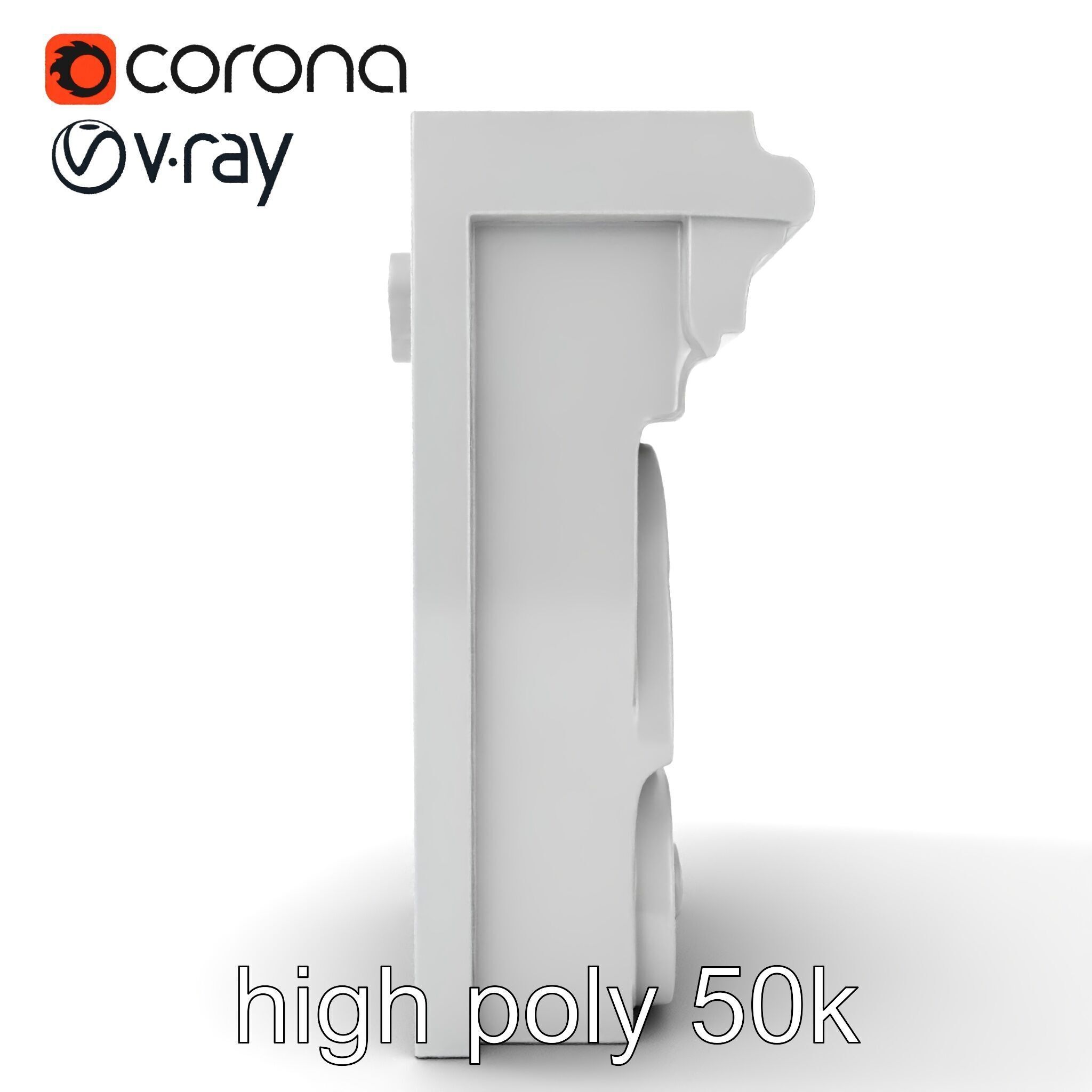 Intricate Ornamental Molding Relief model pack Low-poly 3D model_32