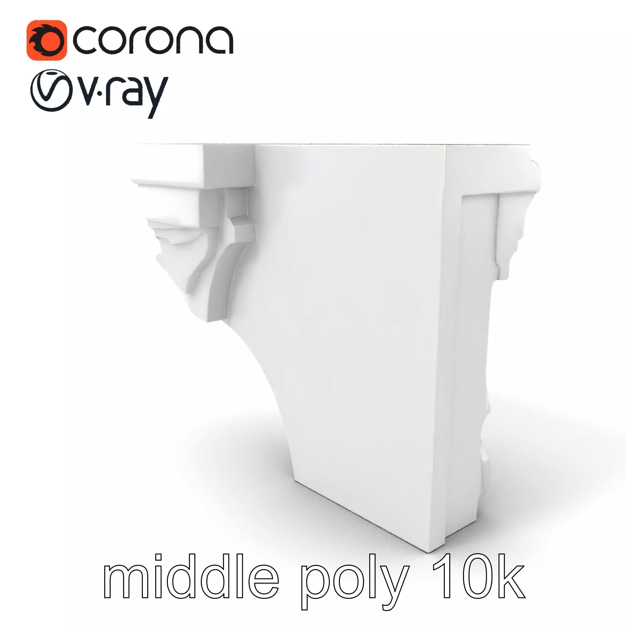 Intricate Ornamental Molding Relief model pack Low-poly 3D model_0