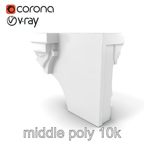 Intricate Ornamental Molding Relief model pack Low-poly 3D model