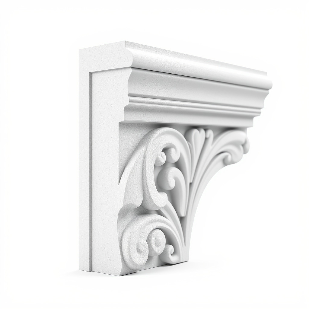 Intricate Ornamental Molding Relief model pack Low-poly 3D model_4
