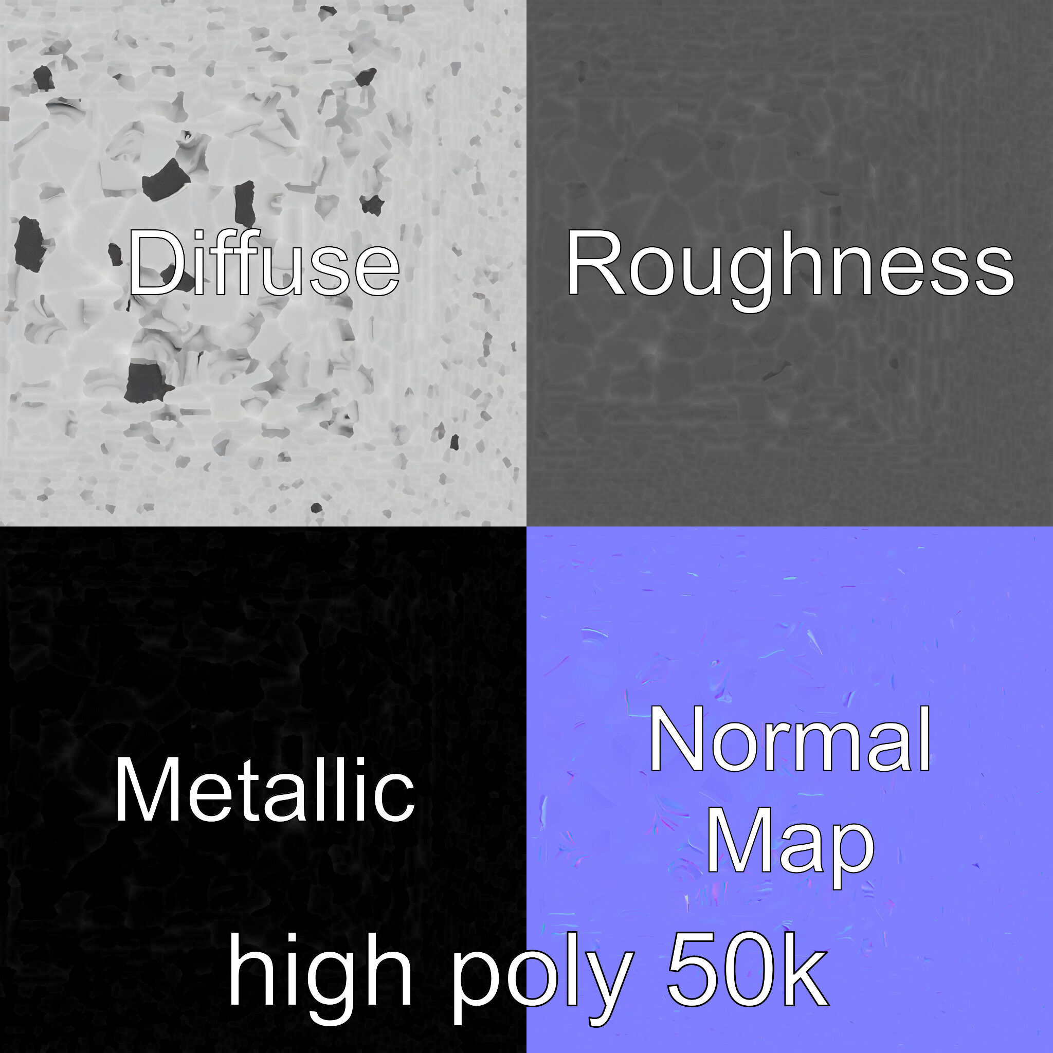 Intricate Ornamental Molding Relief model pack Low-poly 3D model_3