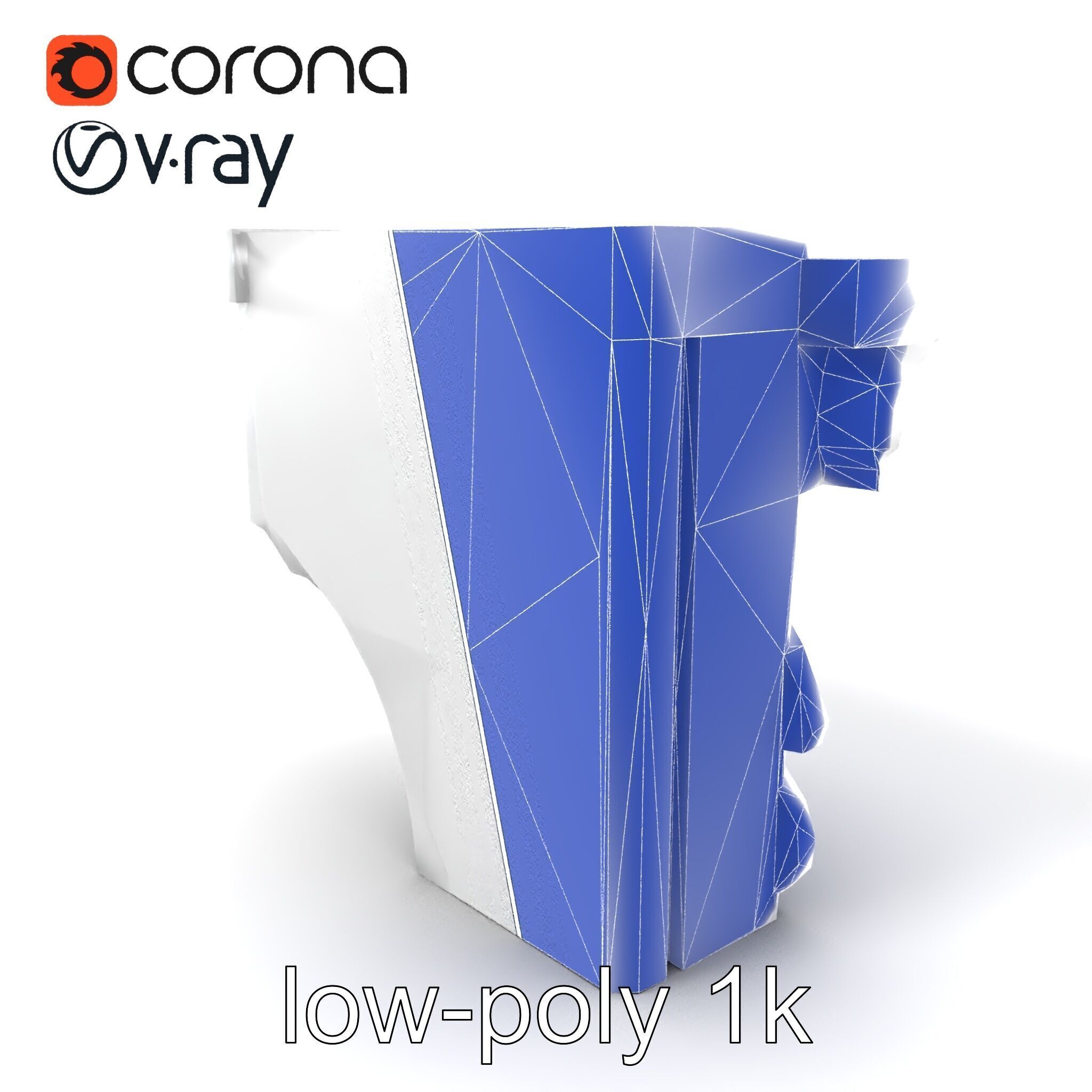 Intricate Ornamental Molding Relief model pack Low-poly 3D model_7