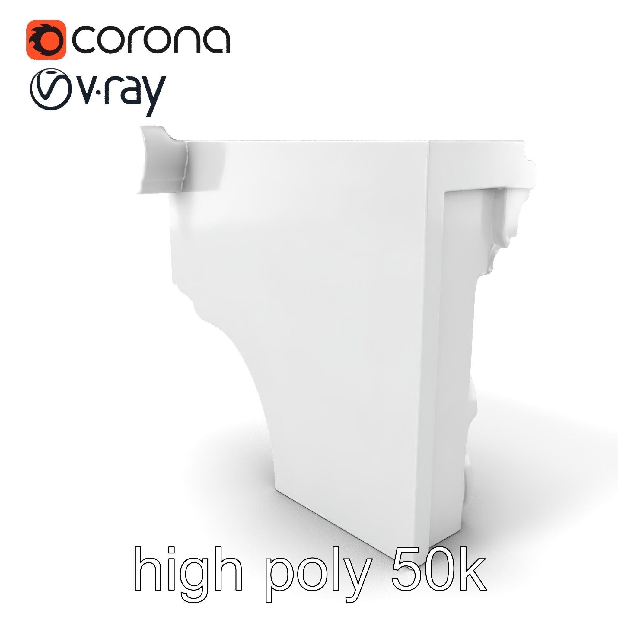 Intricate Ornamental Molding Relief model pack Low-poly 3D model_2