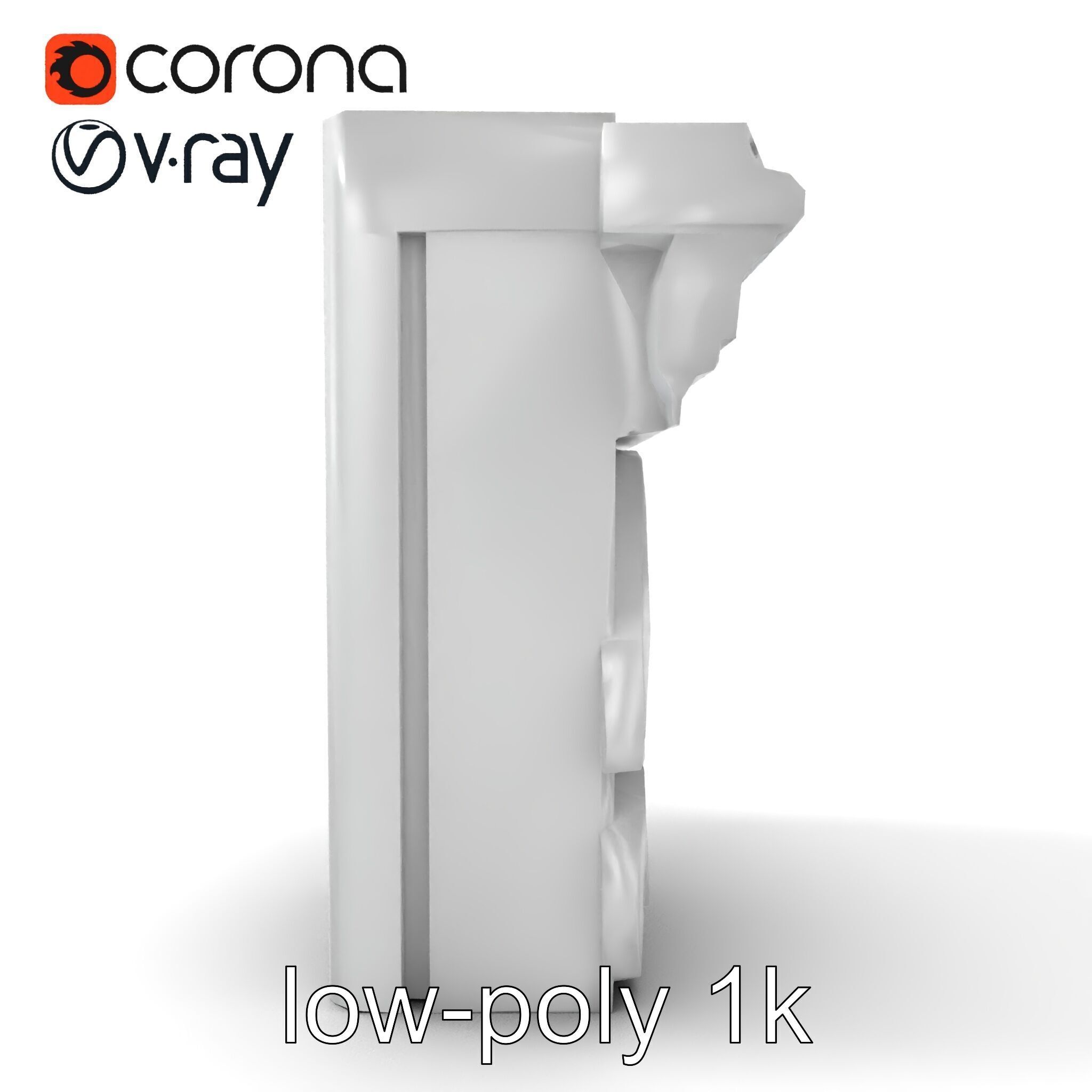 Intricate Ornamental Molding Relief model pack Low-poly 3D model_20