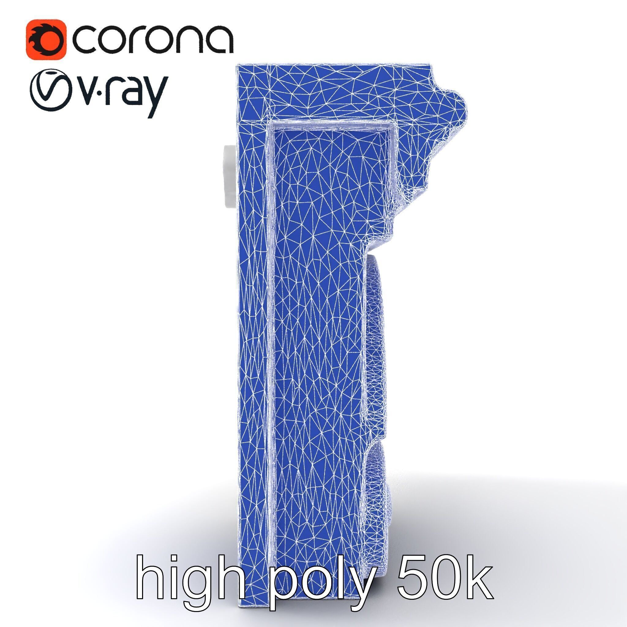 Intricate Ornamental Molding Relief model pack Low-poly 3D model_28