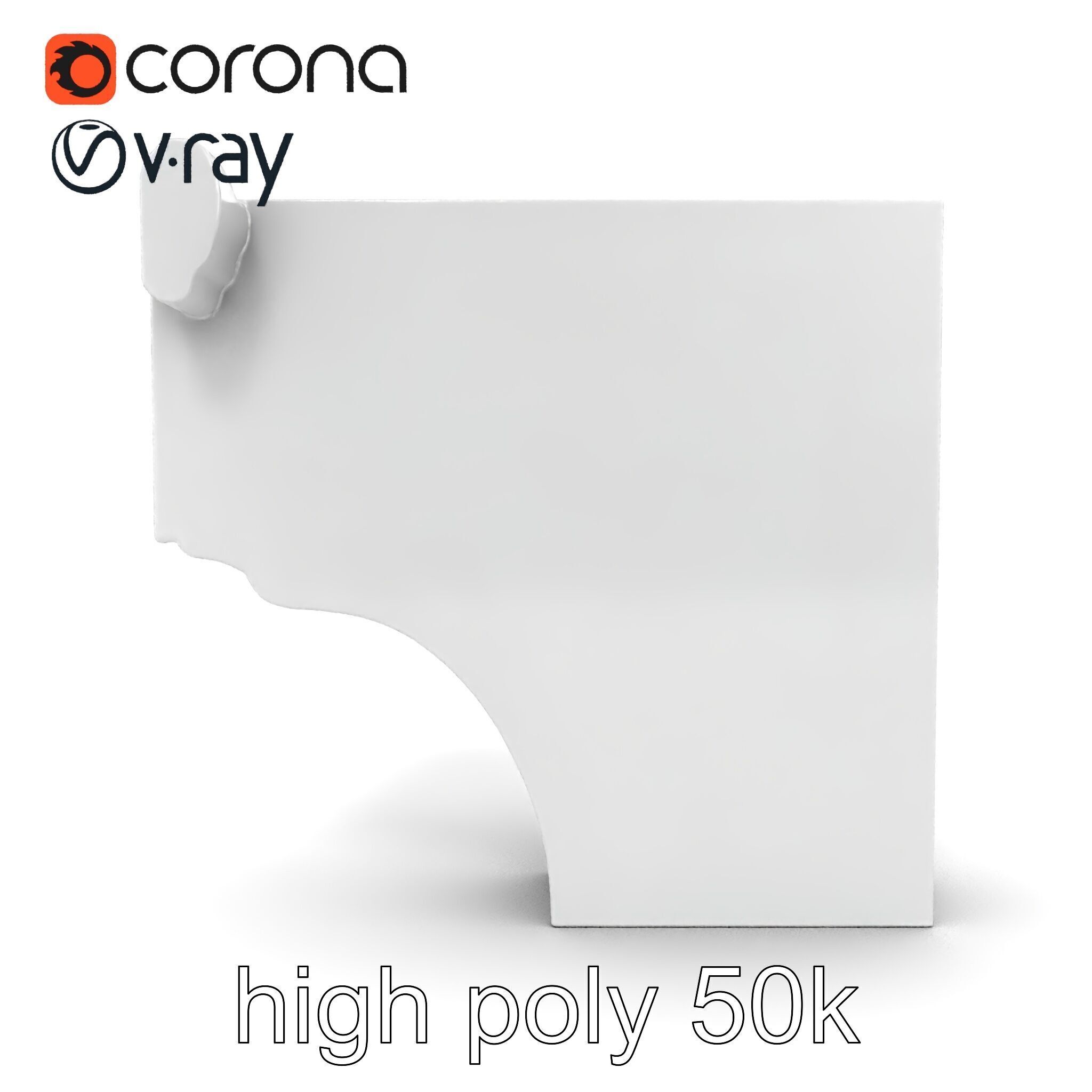 Intricate Ornamental Molding Relief model pack Low-poly 3D model_25