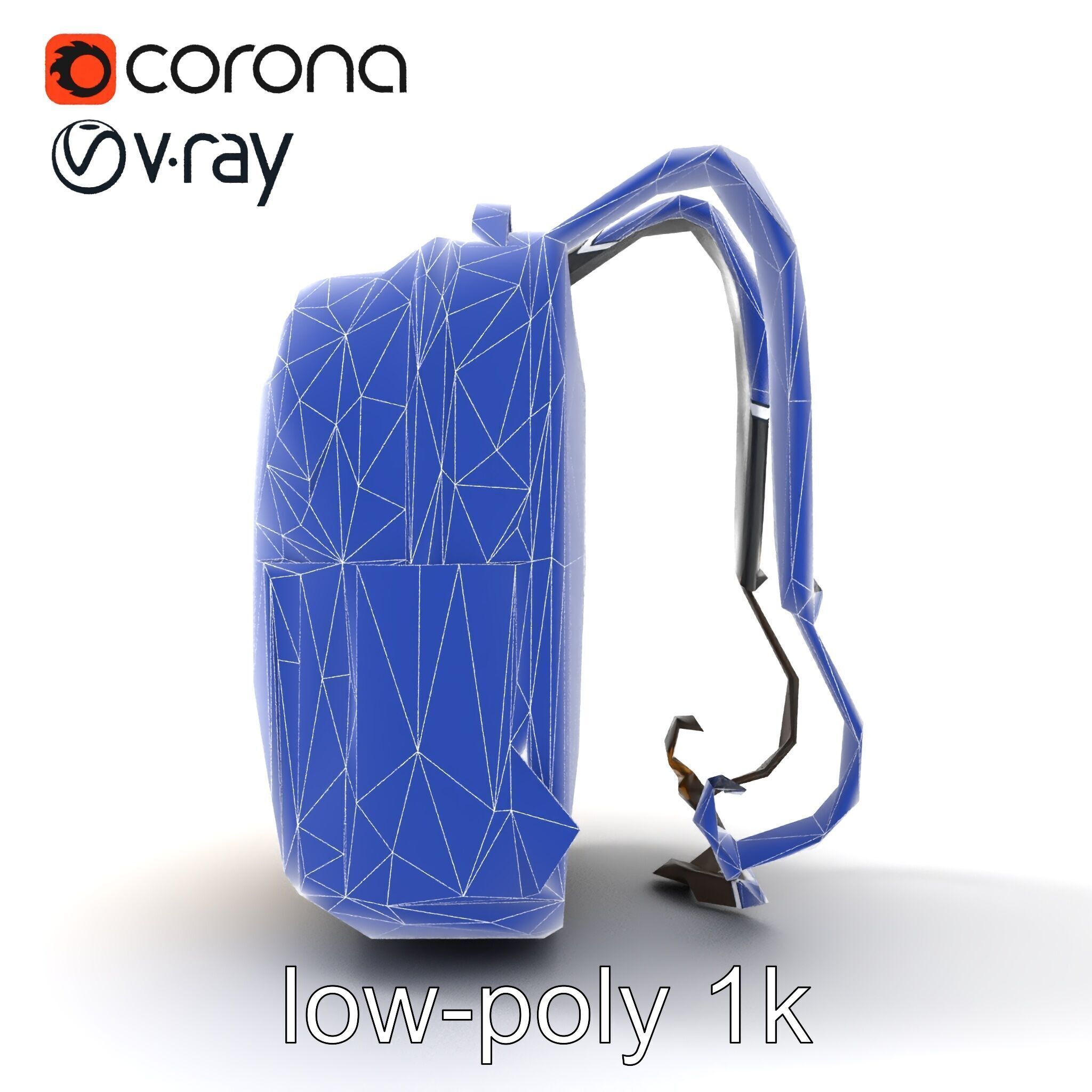 Minimalist Daypack Backpack Model Pack Low-poly 3D model_17