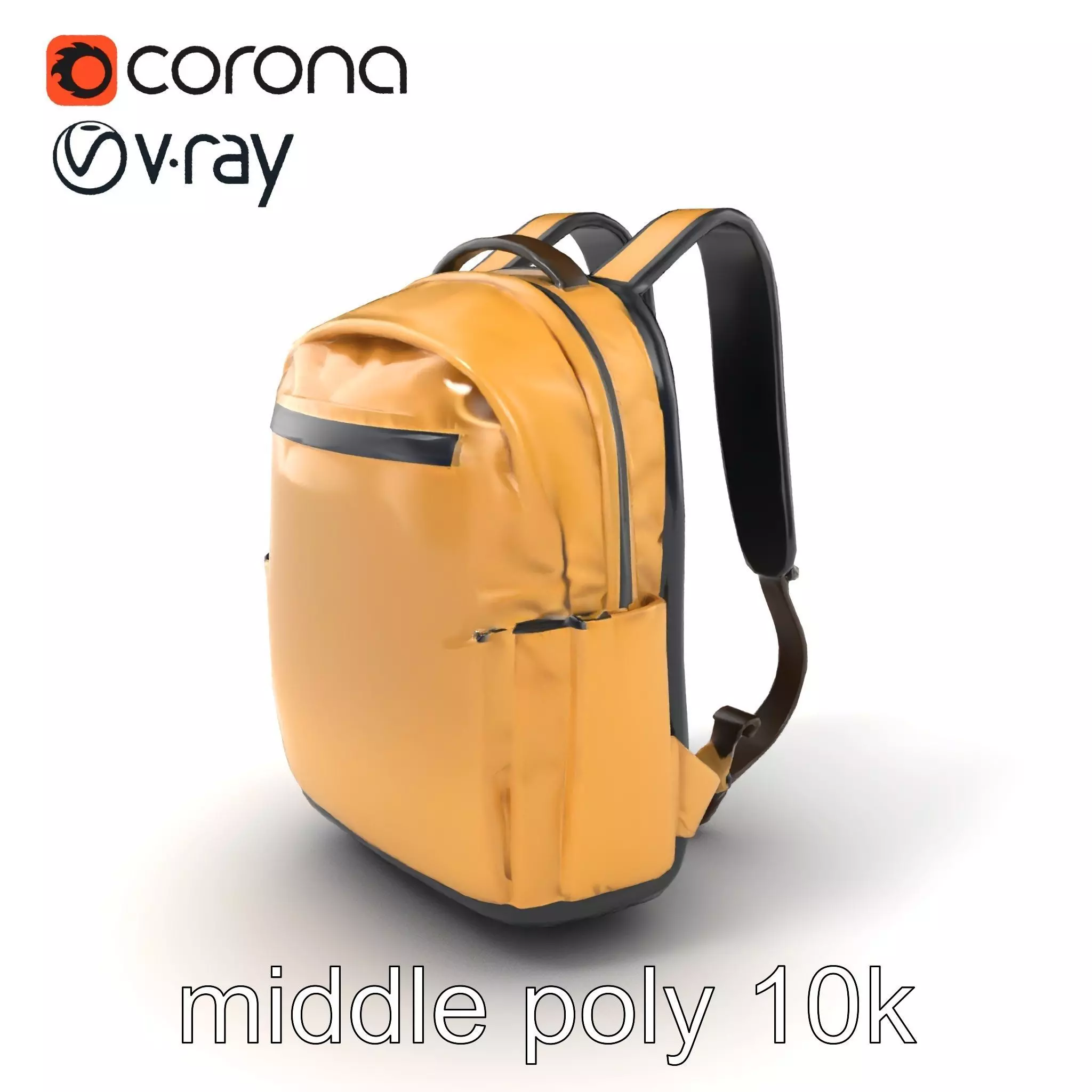 Minimalist Daypack Backpack Model Pack Low-poly 3D model_0