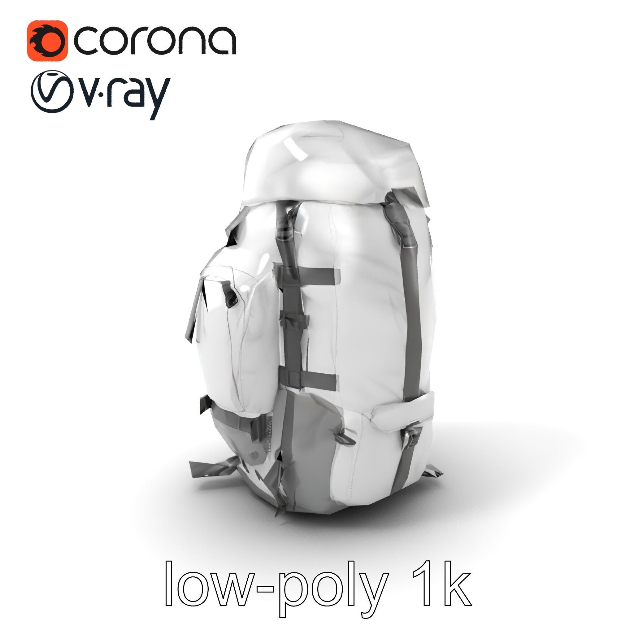 Expedition Backpack Adventure model pack Low-poly 3D model_4