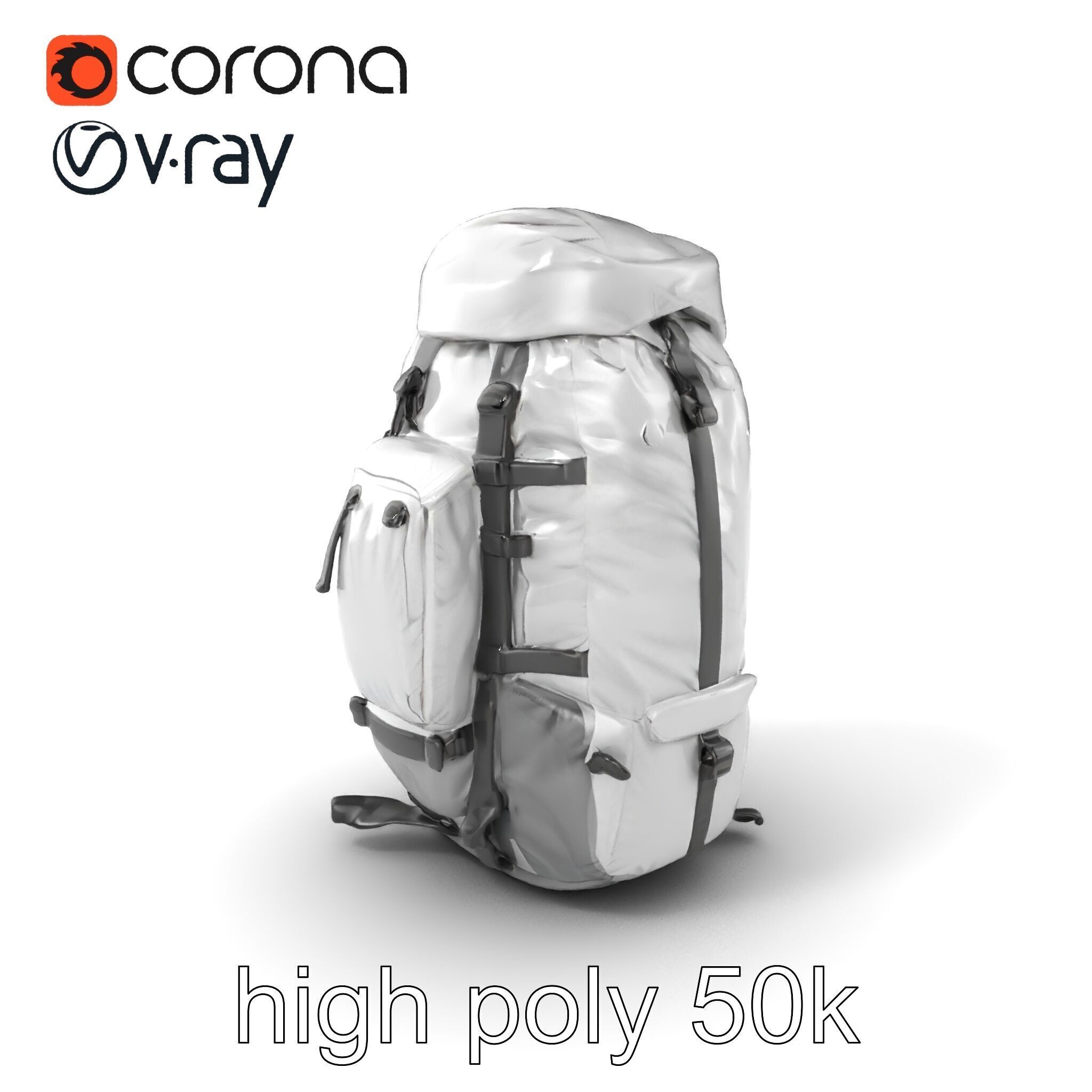 Expedition Backpack Adventure model pack Low-poly 3D model_2