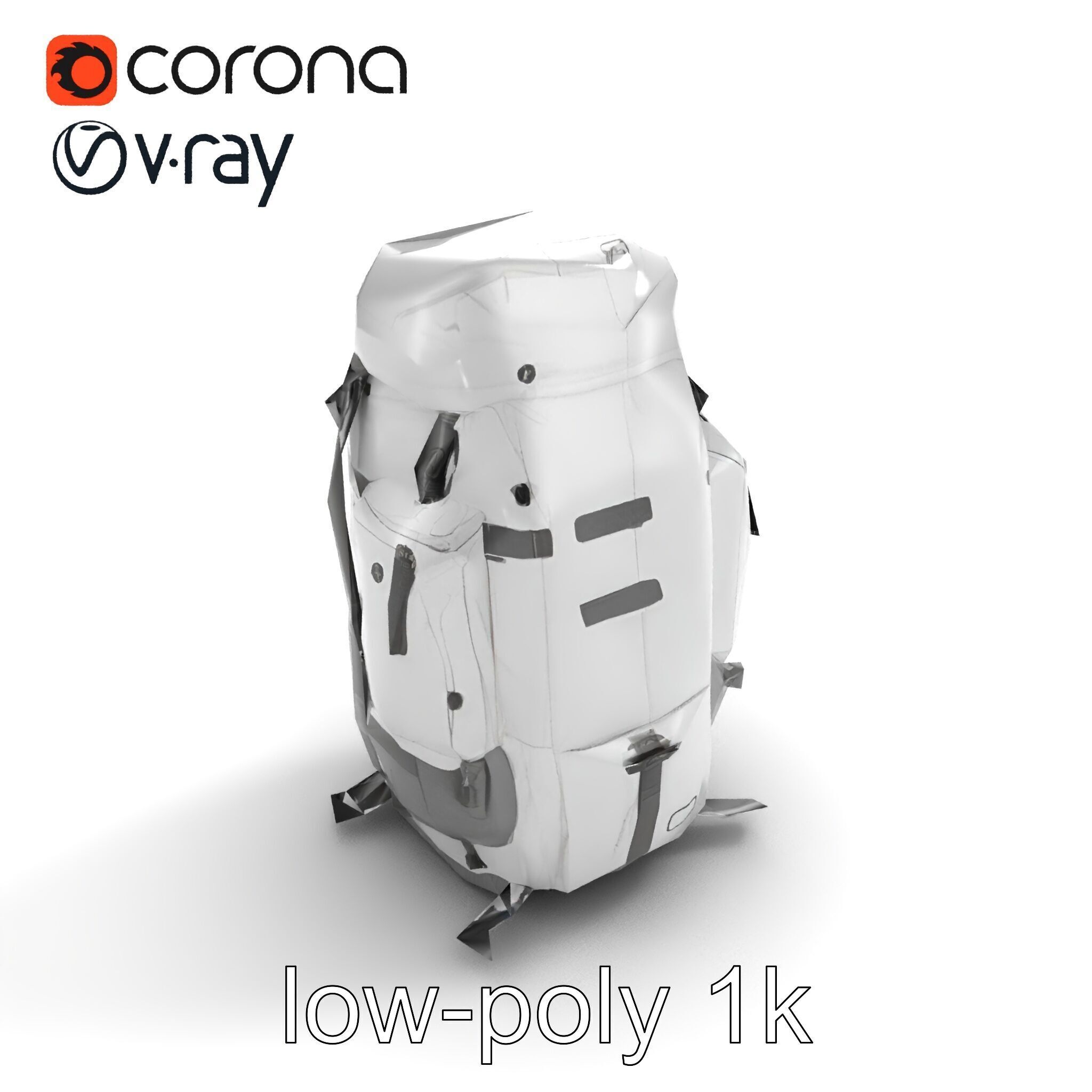 Expedition Backpack Adventure model pack Low-poly 3D model_8