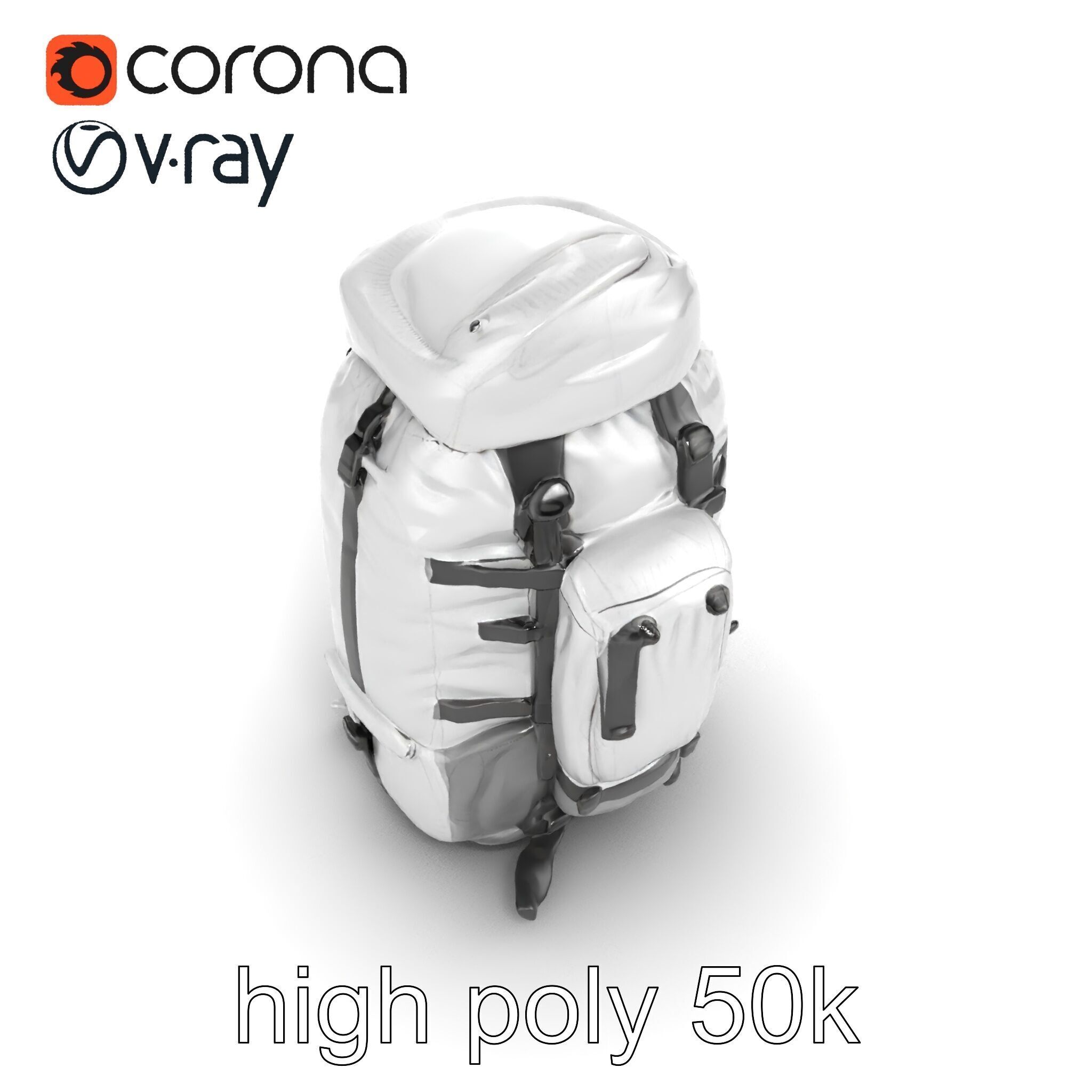 Expedition Backpack Adventure model pack Low-poly 3D model_25
