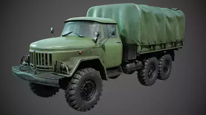 Zil 131 Truck Low-poly 3D model