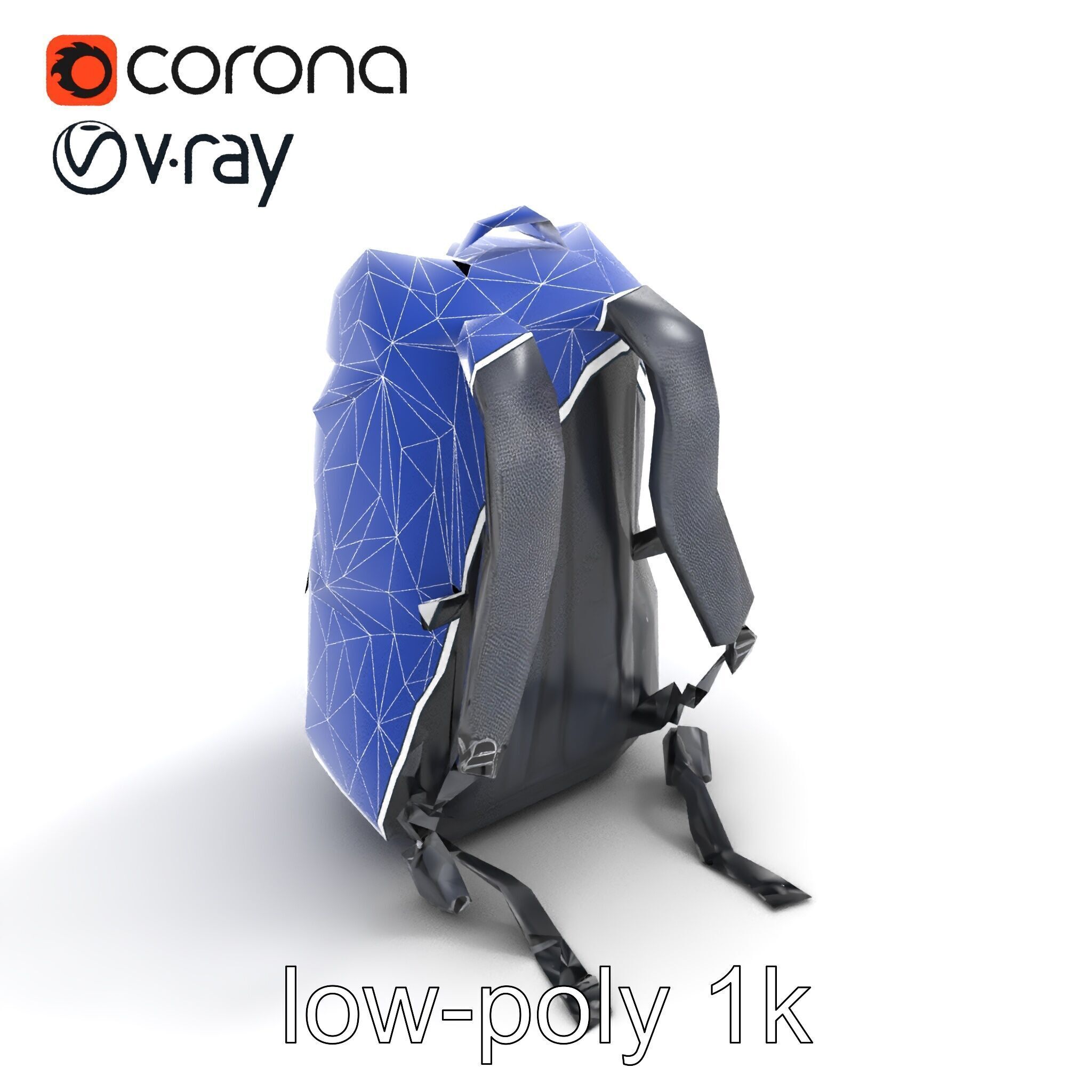 Lightweight Daypack with Ventilated Harness model pack Low-poly 3D model_24