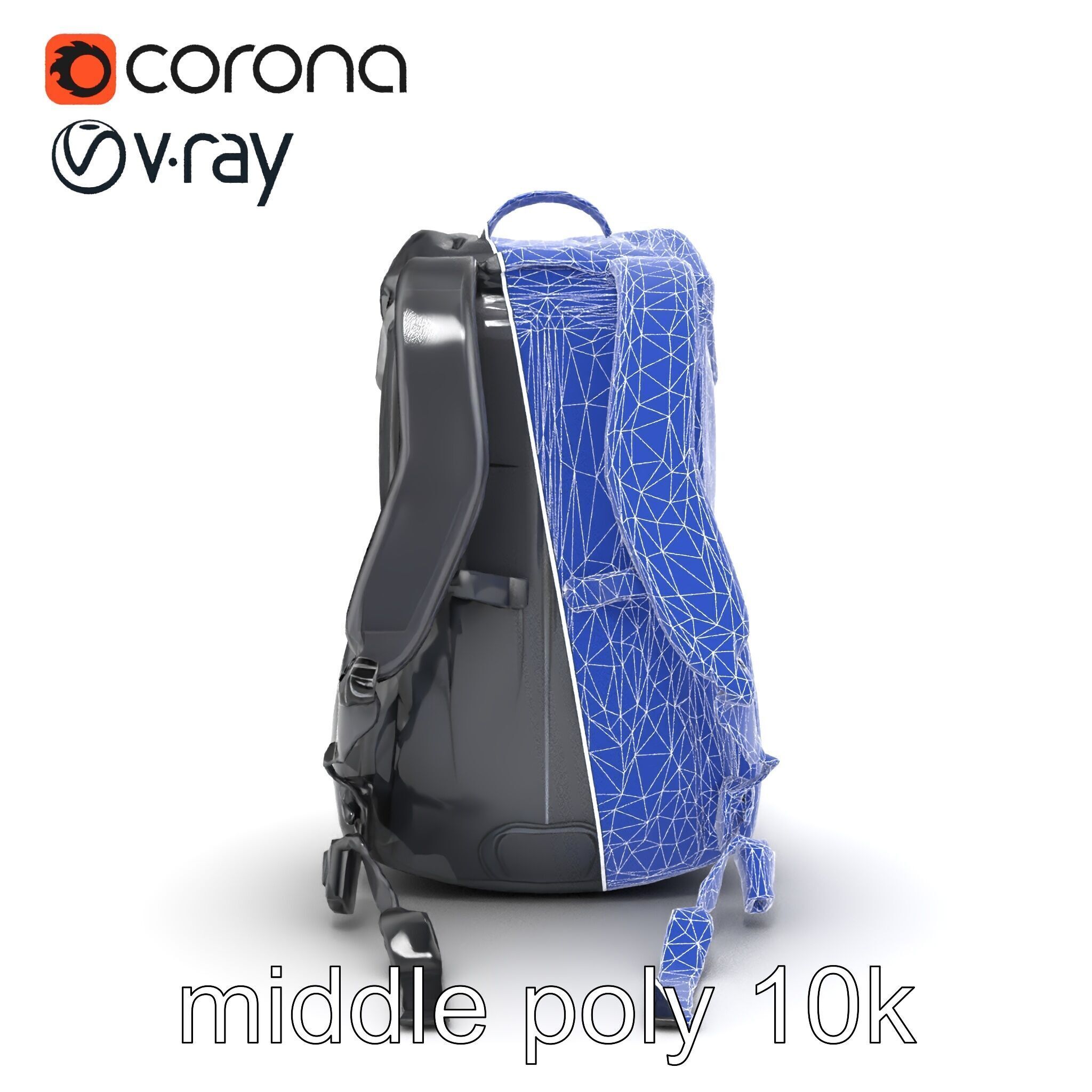 Lightweight Daypack with Ventilated Harness model pack Low-poly 3D model_23