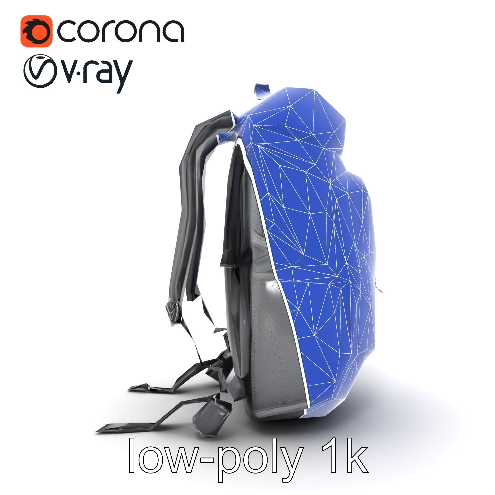 Lightweight Daypack with Ventilated Harness model pack Low-poly 3D model_25