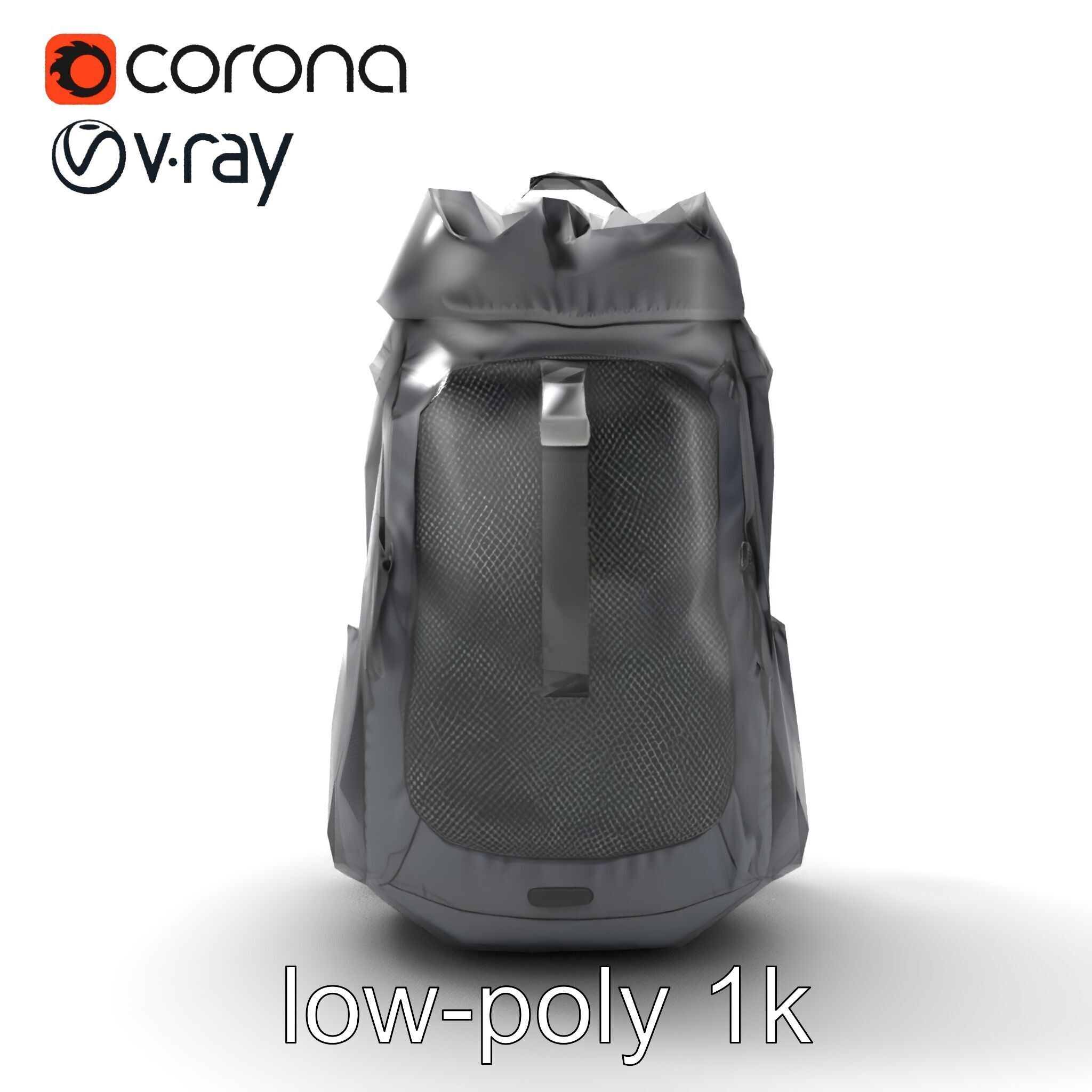 Lightweight Daypack with Ventilated Harness model pack Low-poly 3D model_19