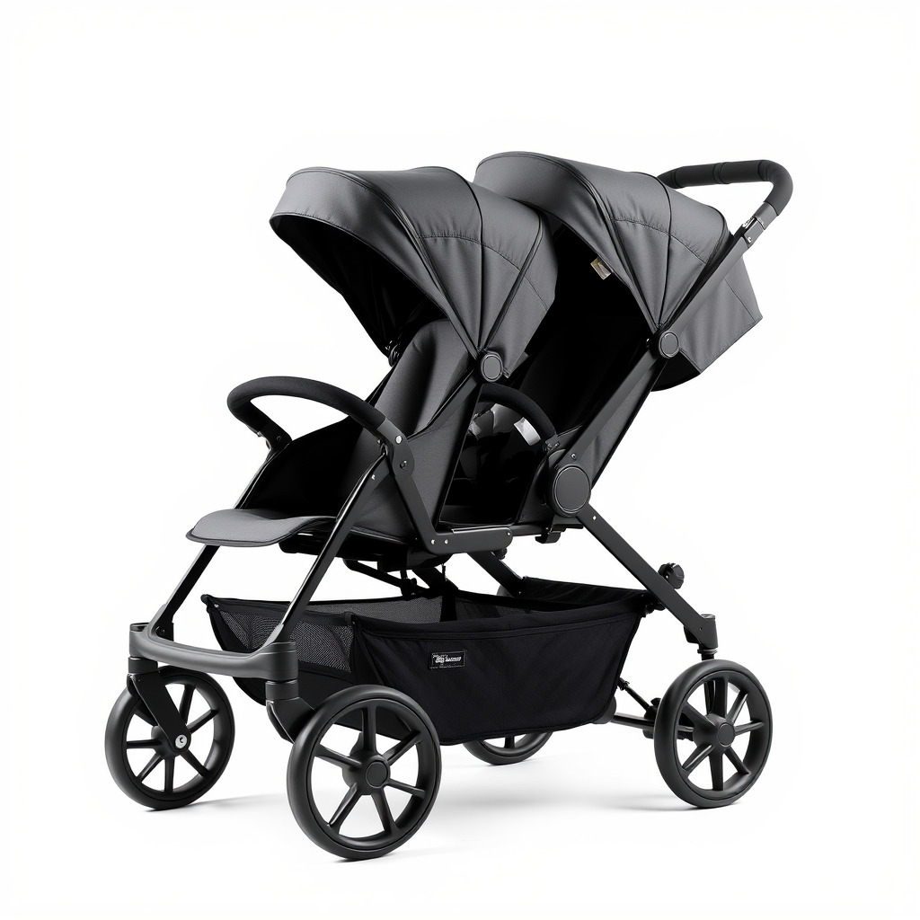 Twin Stroller Dual Seats Ergonomic Design model pack Low-poly 3D model_3