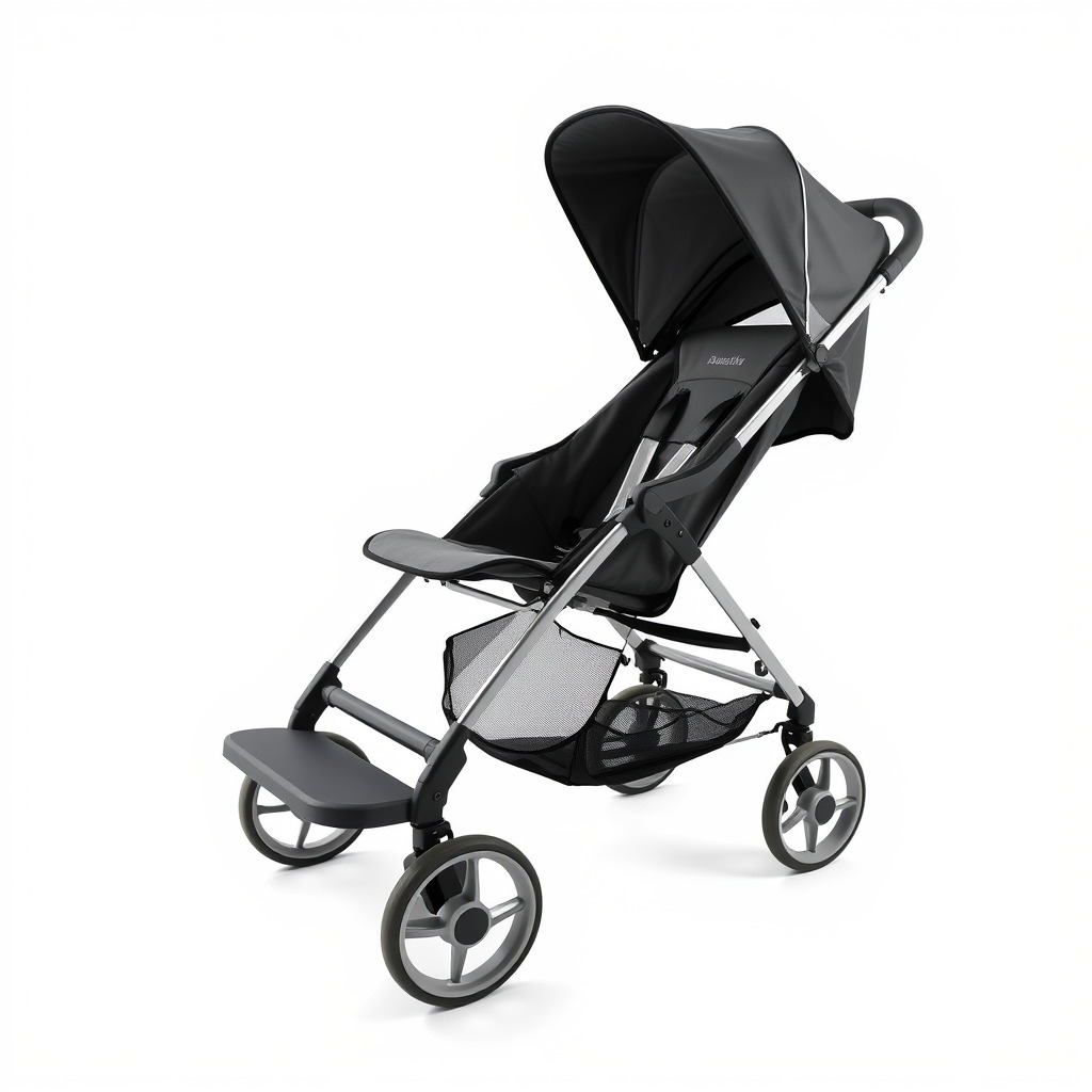 Umbrella Stroller with Ergonomic Footrest model pack Low-poly 3D model_3
