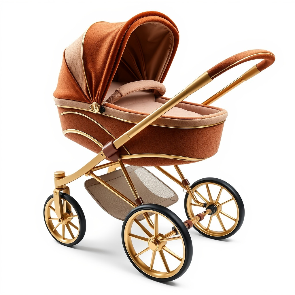 Luxury Stroller Exquisite Detailing Model Pack Low-poly 3D model_3