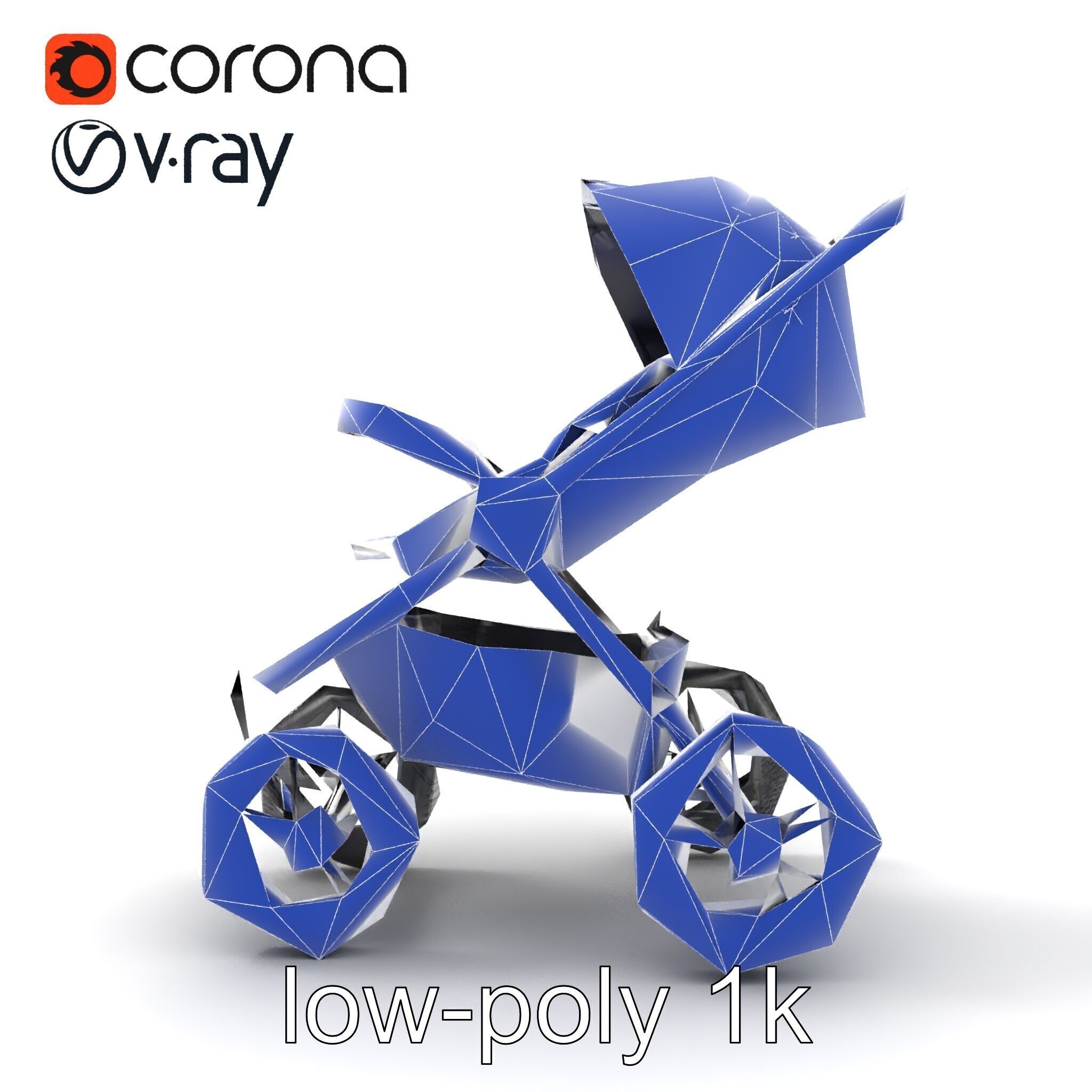 All-terrain Stroller Rugged Design model pack Low-poly 3D model_16