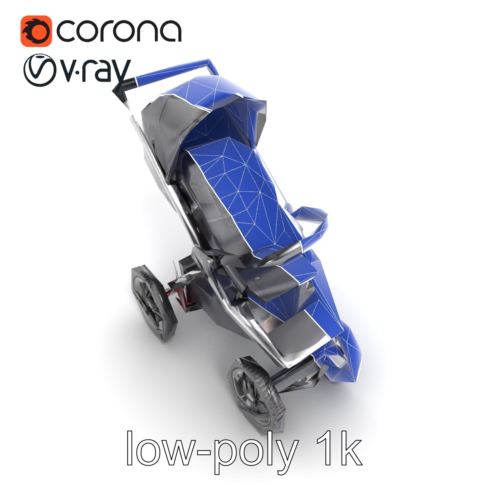 All-terrain Stroller Rugged Design model pack Low-poly 3D model_10