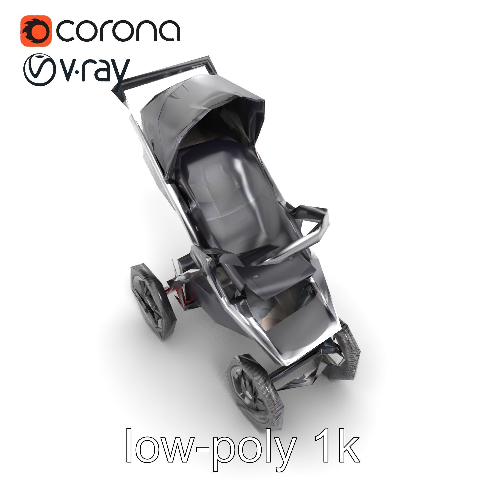 All-terrain Stroller Rugged Design model pack Low-poly 3D model_22