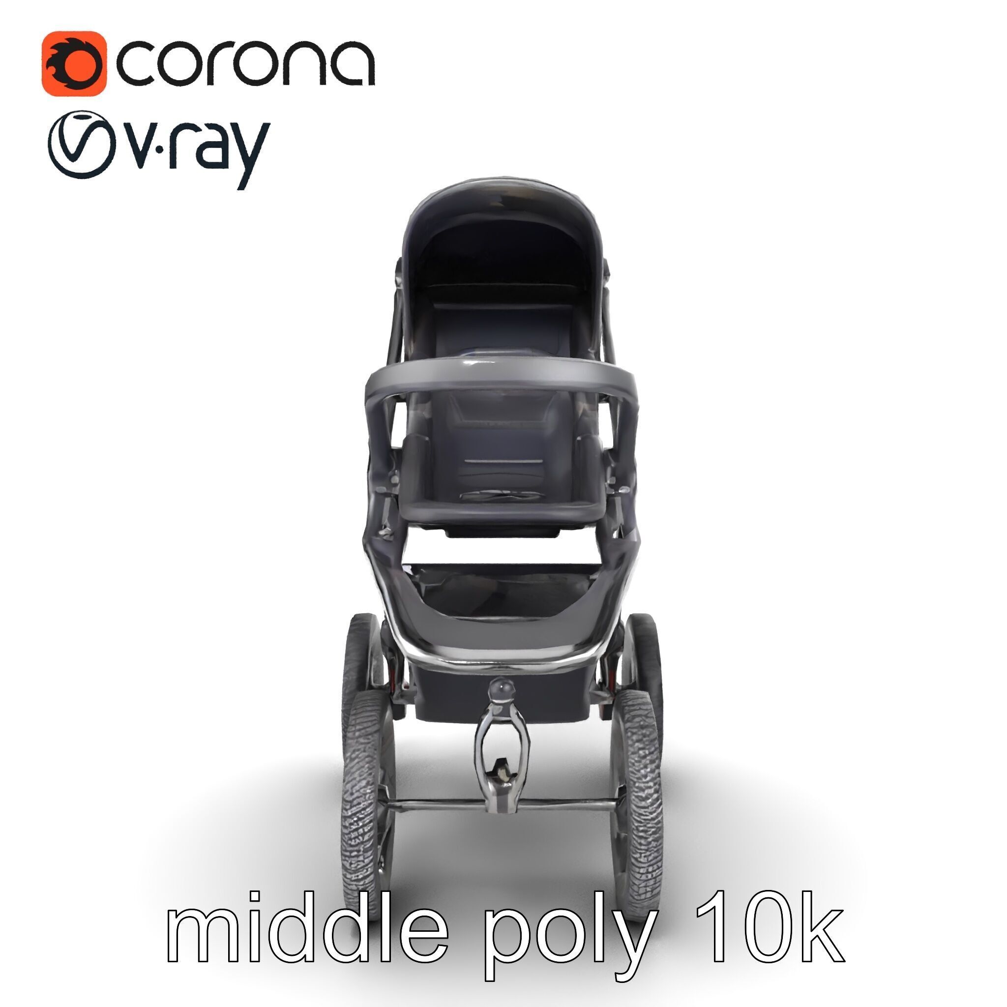 All-terrain Stroller Rugged Design model pack Low-poly 3D model_26