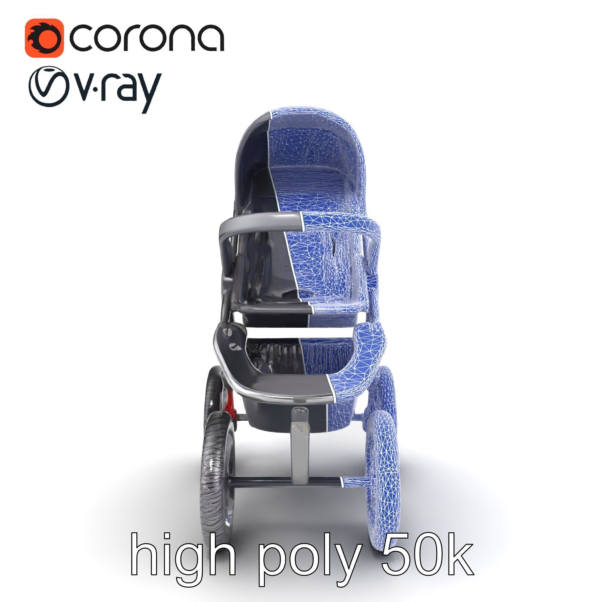 All-terrain Stroller Rugged Design model pack Low-poly 3D model_19