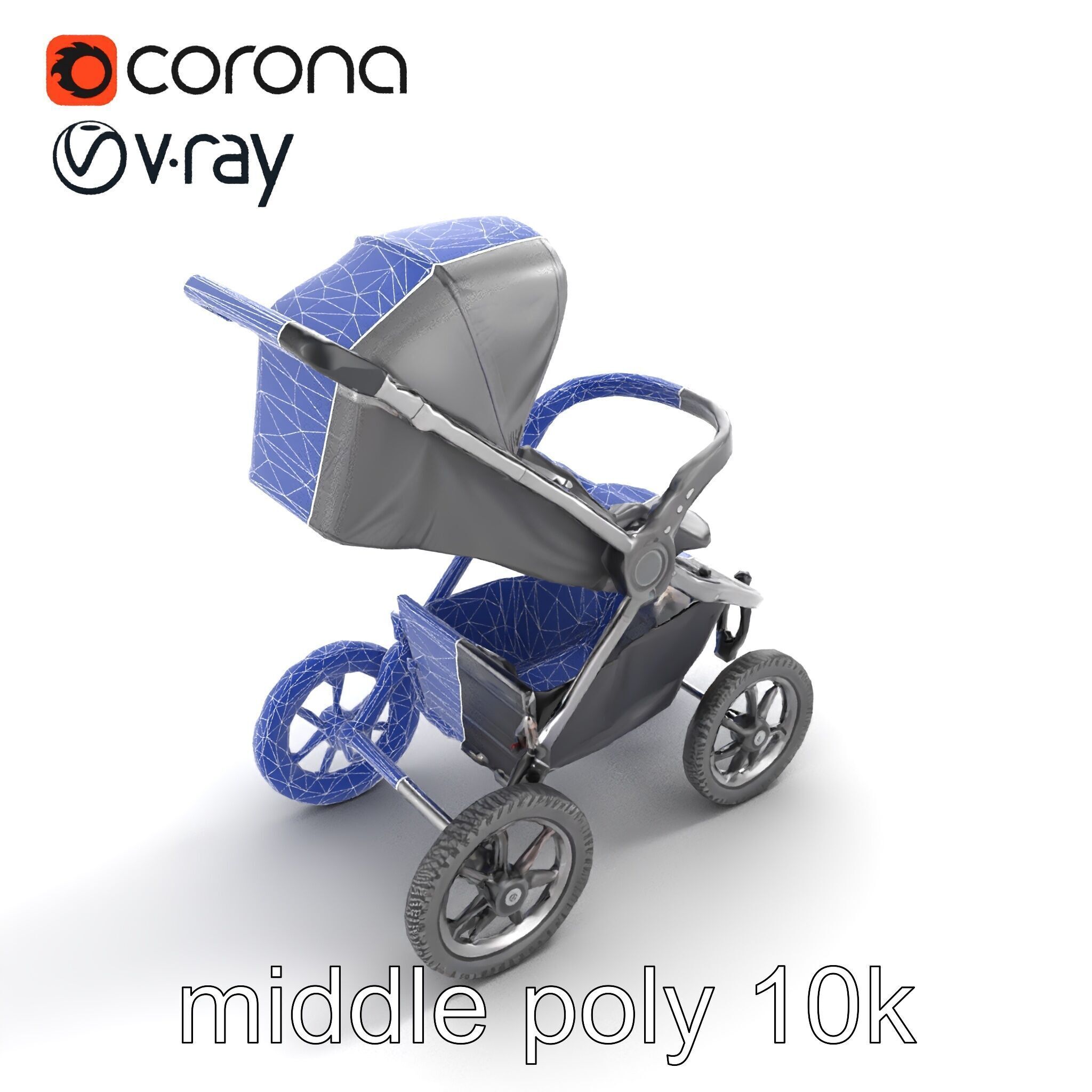 All-terrain Stroller Rugged Design model pack Low-poly 3D model_11