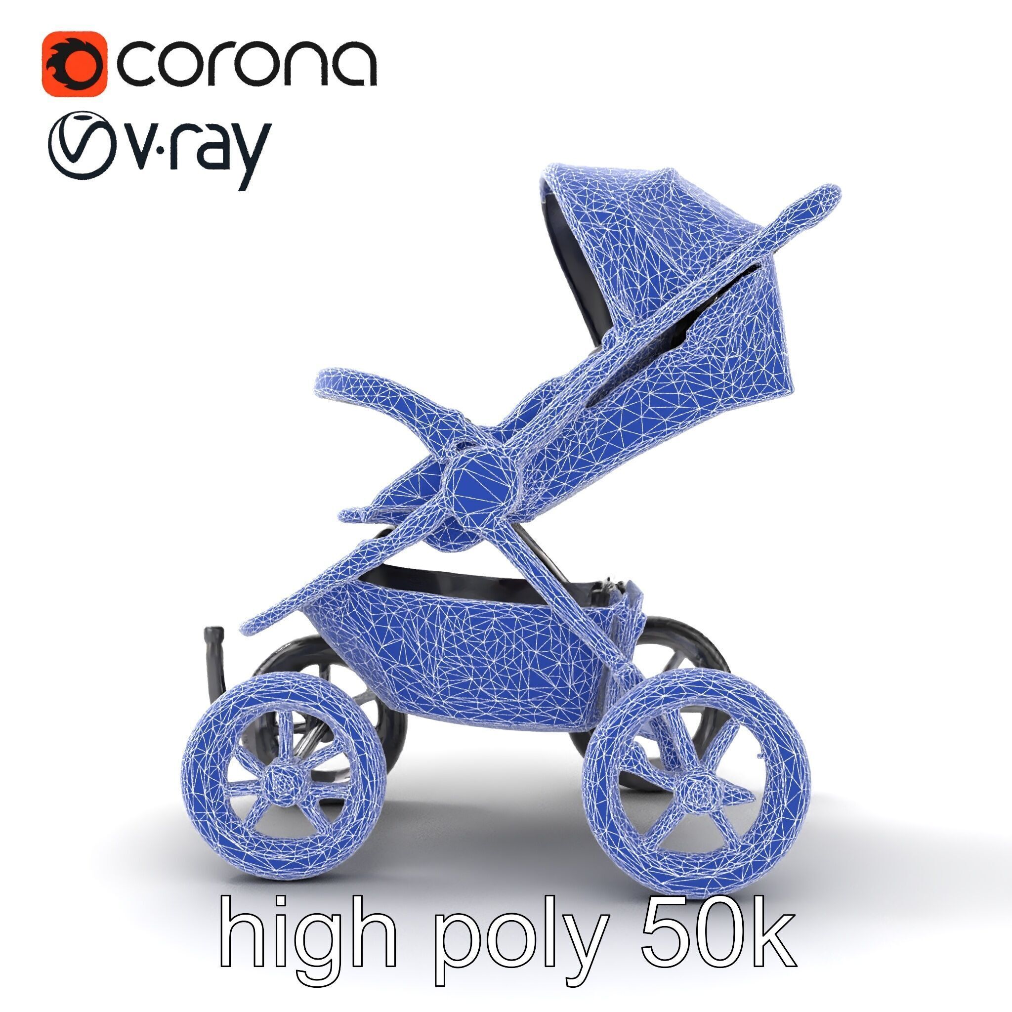 All-terrain Stroller Rugged Design model pack Low-poly 3D model_29